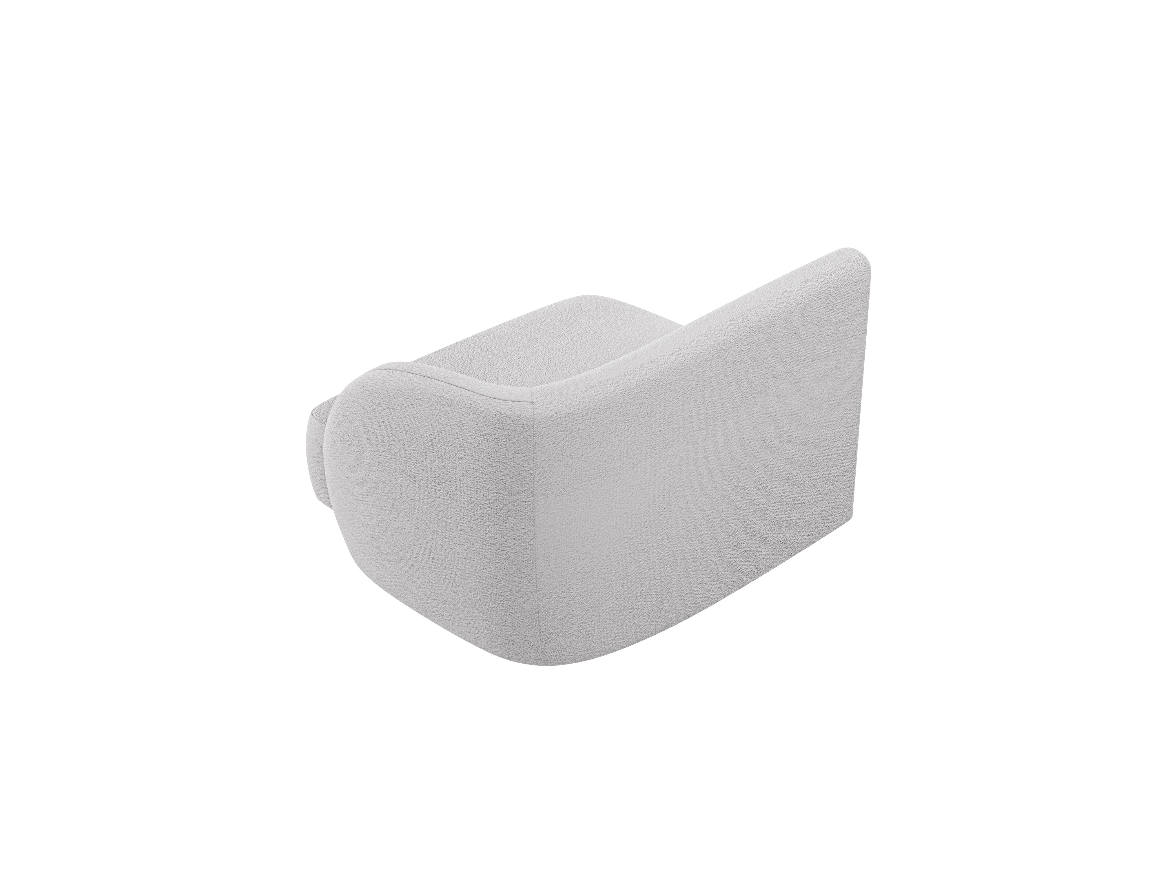 Sofa modułowa MILEY - moduł prawostronny jasnoszary boucle