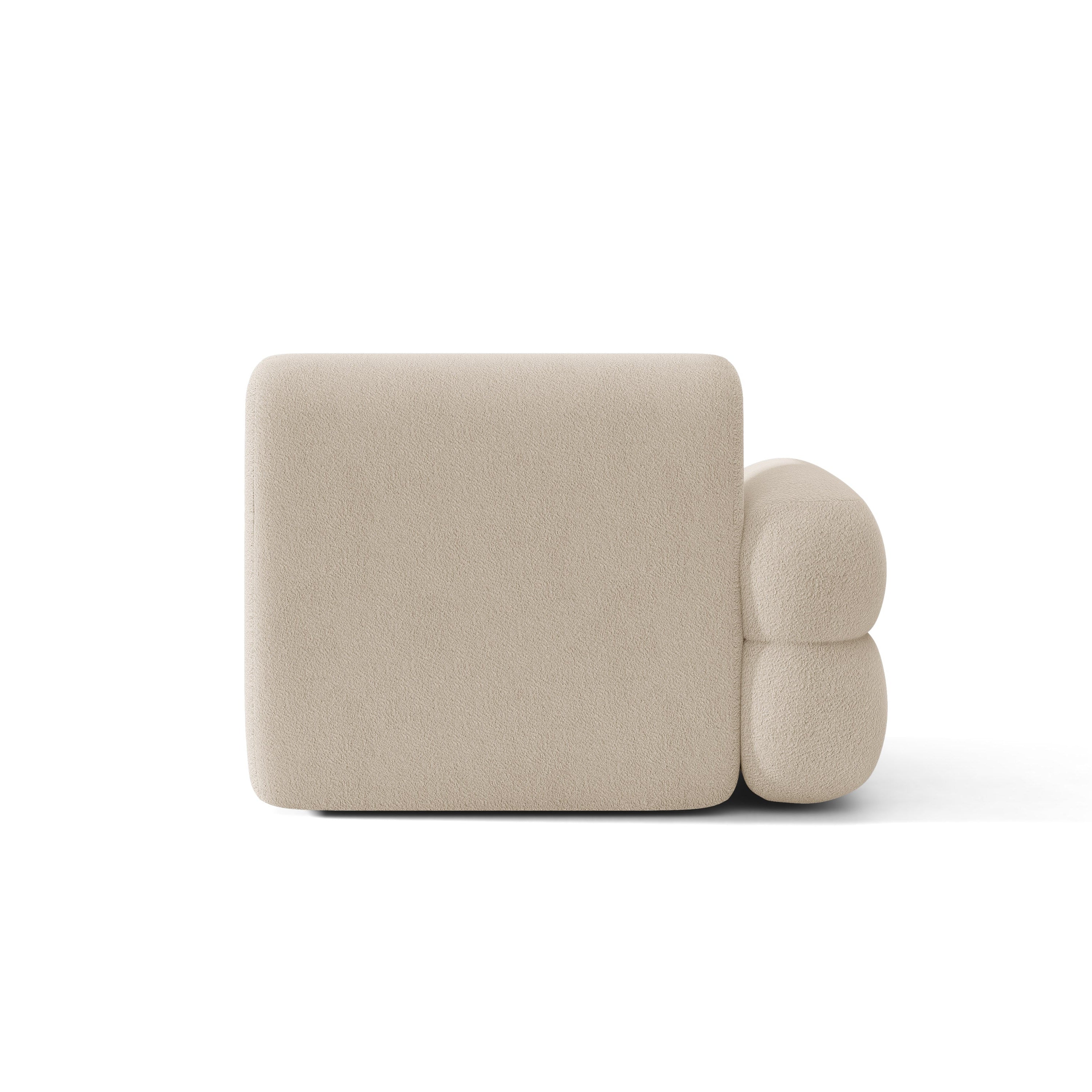 Sofa modułowa NEO - moduł lewostronny beżowy boucle