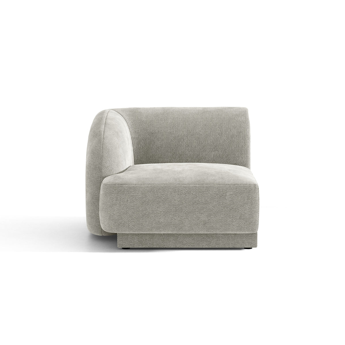 Sofa modułowa MILEY - moduł lewostronny jasnoszary szenil jedwabisty – Micadoni