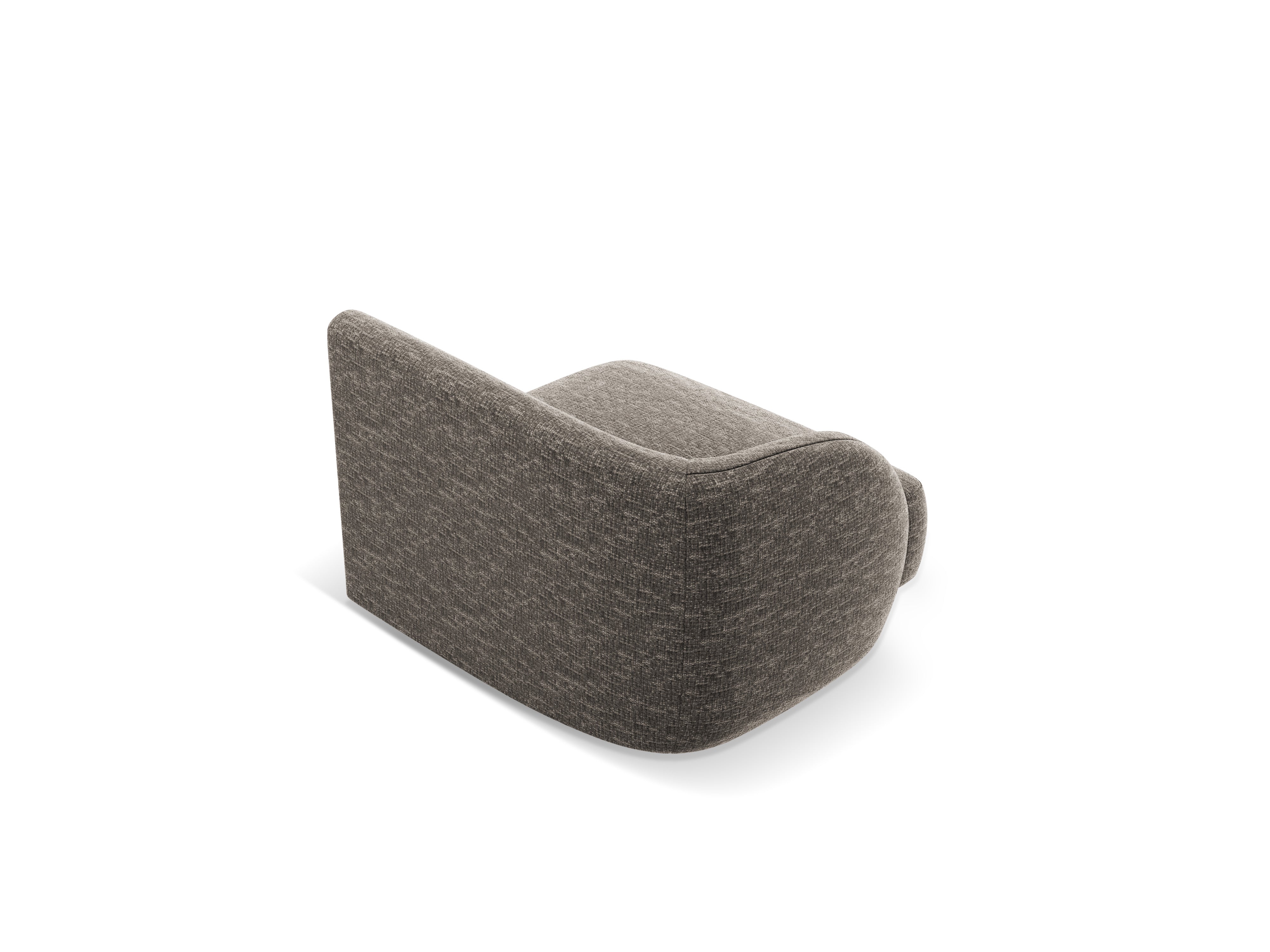 Sofa modułowa MILEY - moduł lewostronny szary szenil jedwabisty
