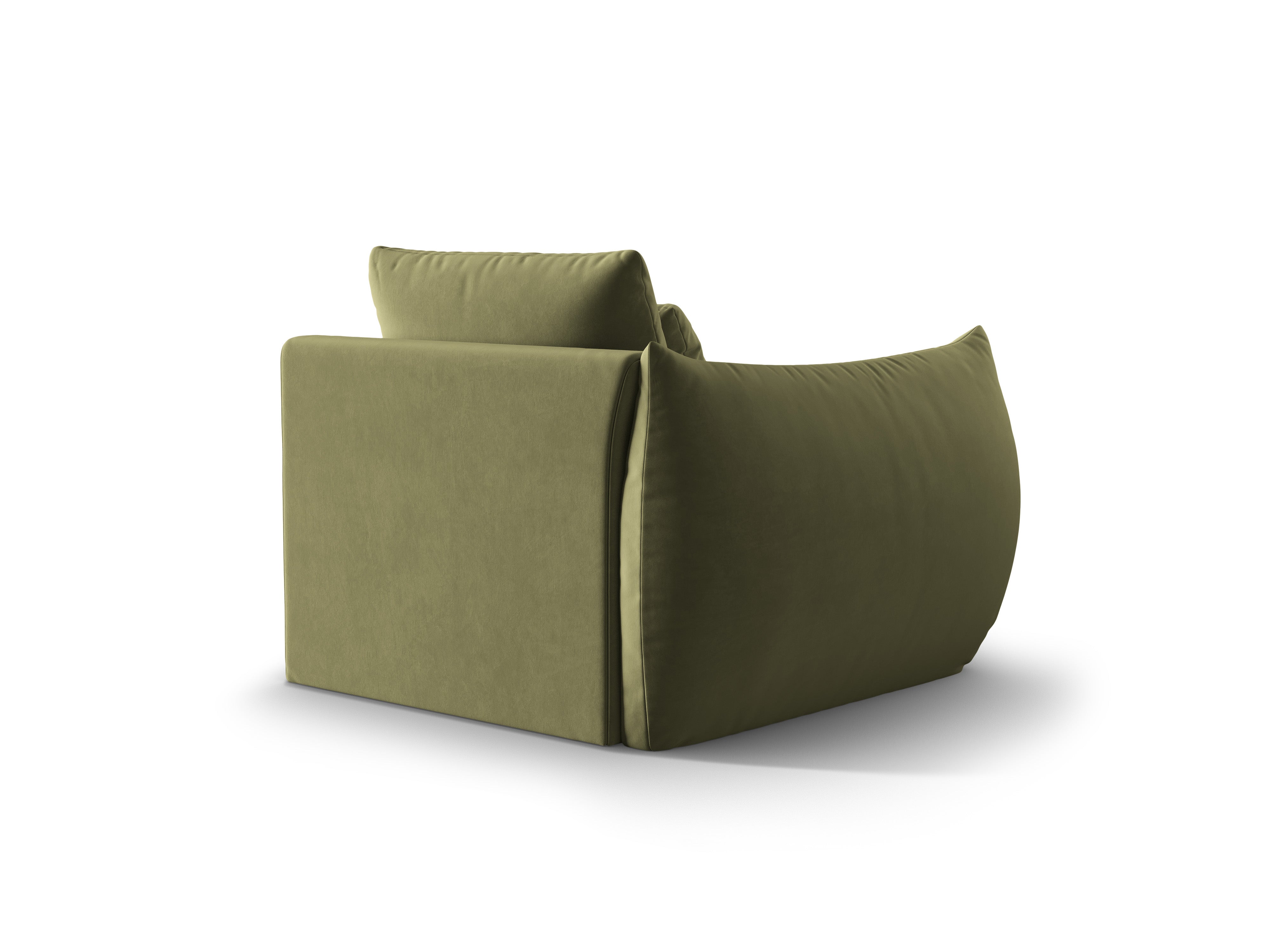 Sofa modułowa aksamitna BLOOM - element lewostronny zielony