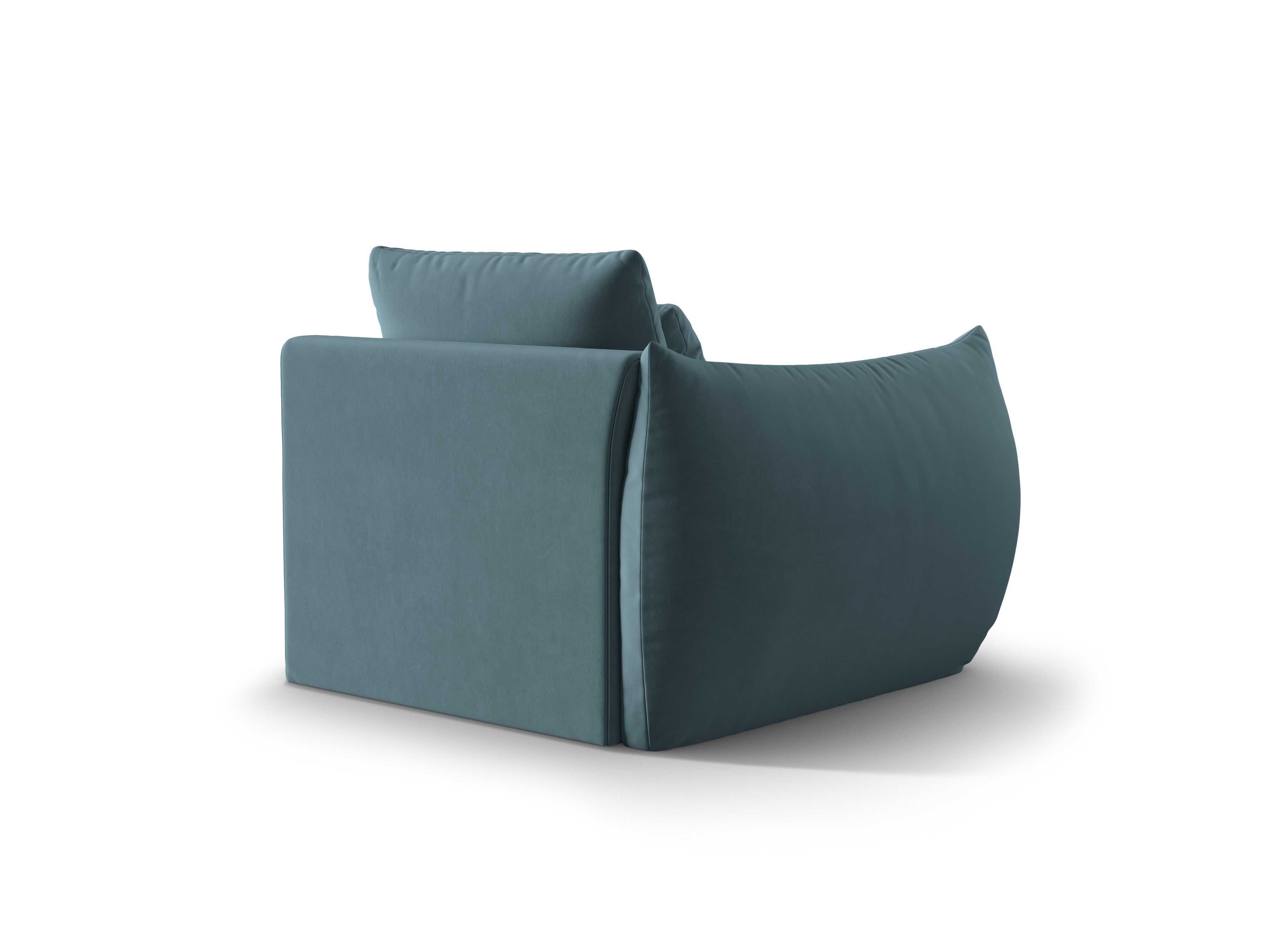 Sofa modułowa aksamitna BLOOM - element lewostronny jasnoniebieski