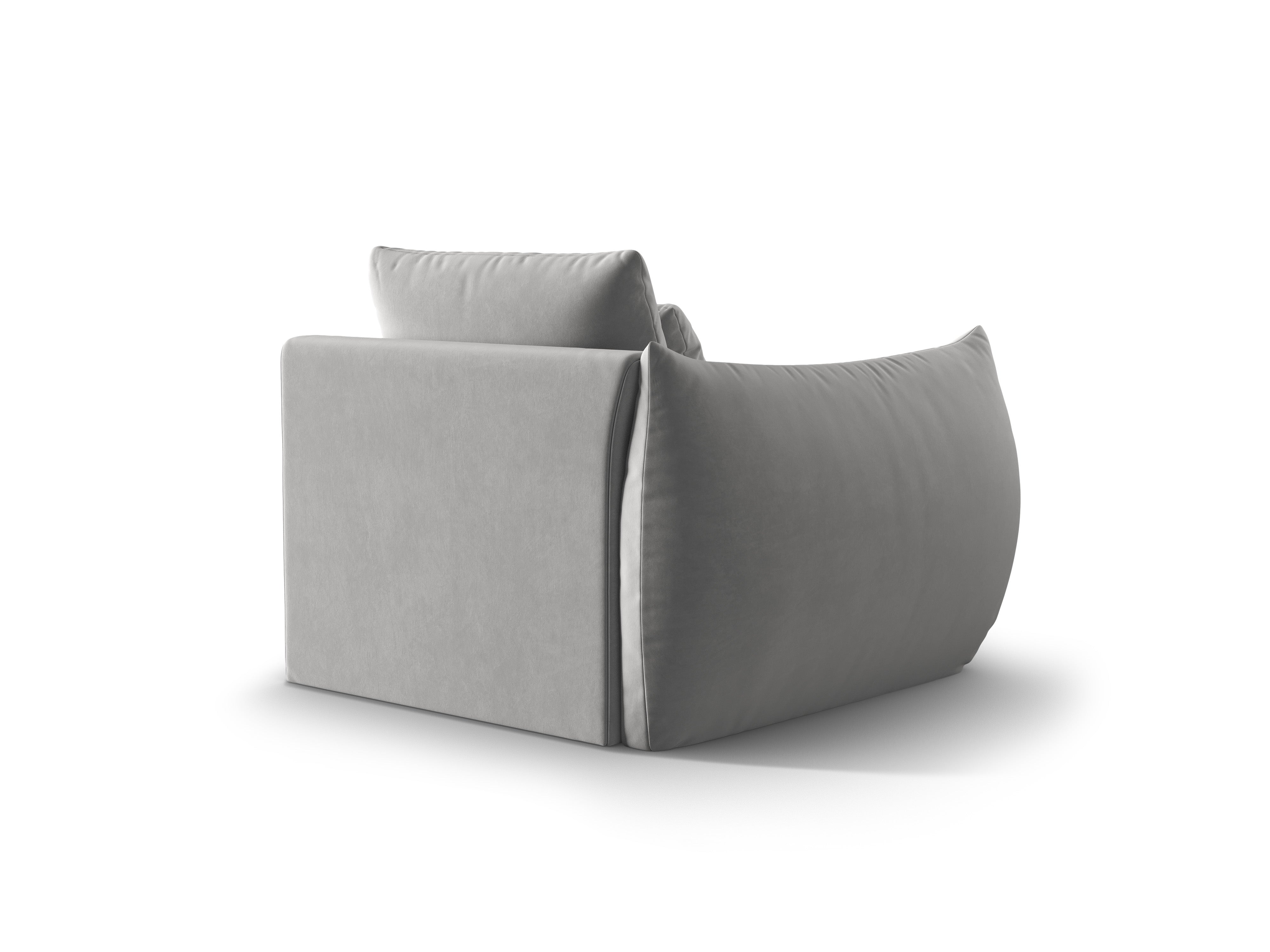 Sofa modułowa aksamitna BLOOM - element lewostronny szary