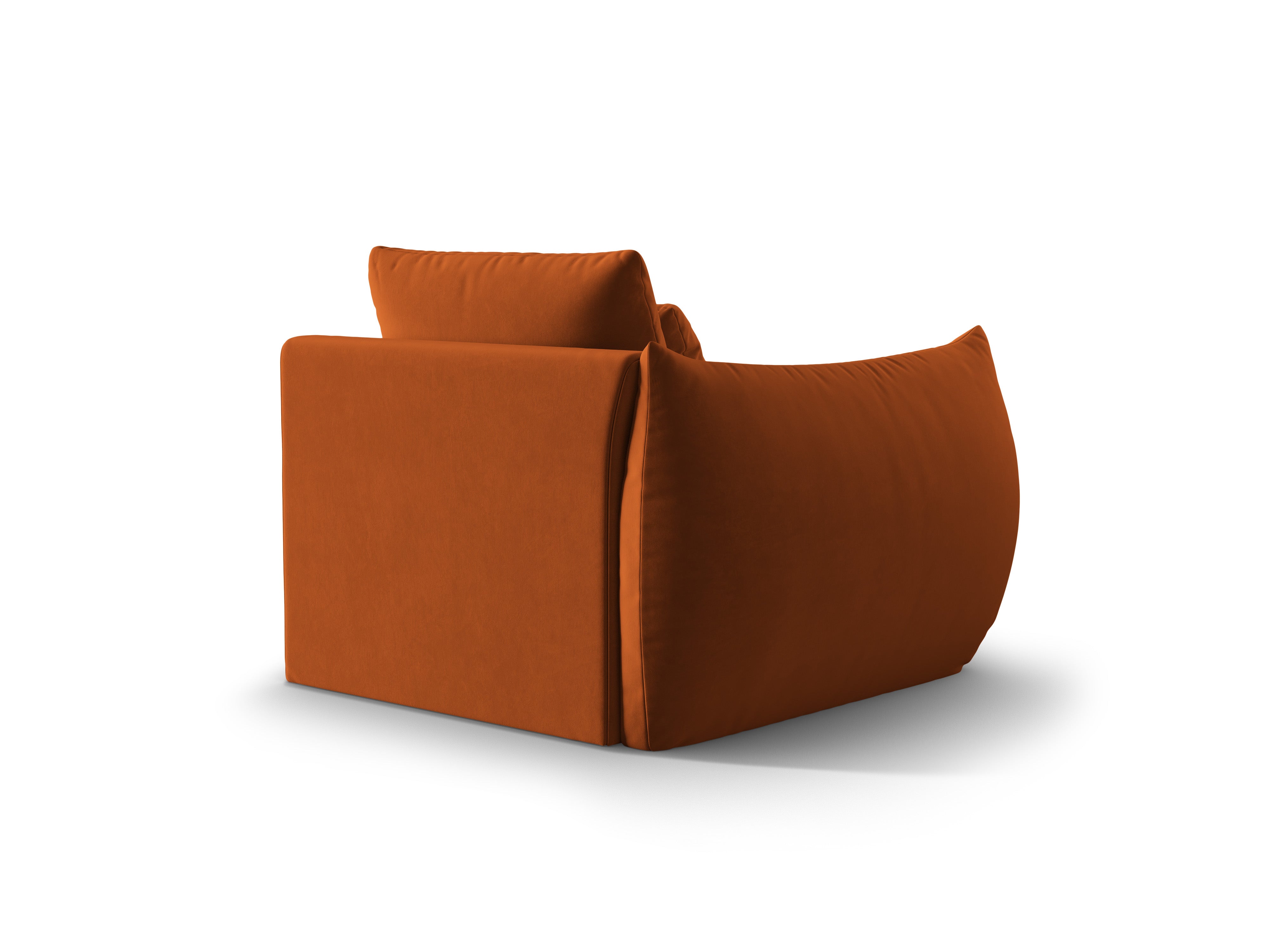 Sofa modułowa aksamitna BLOOM - element lewostronny terracotta