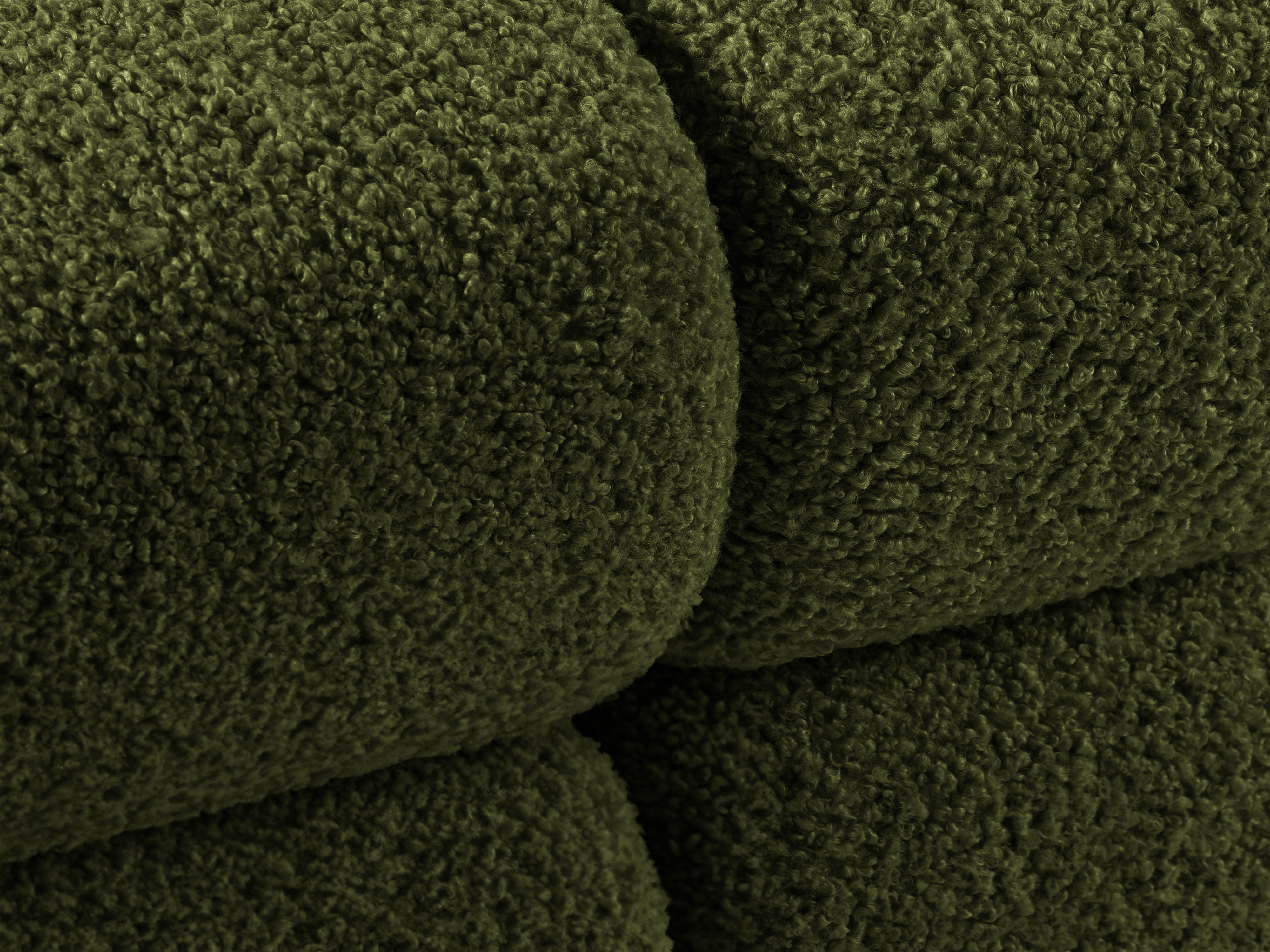 Sofa modułowa BELLIS - moduł lewostronny zielony boucle