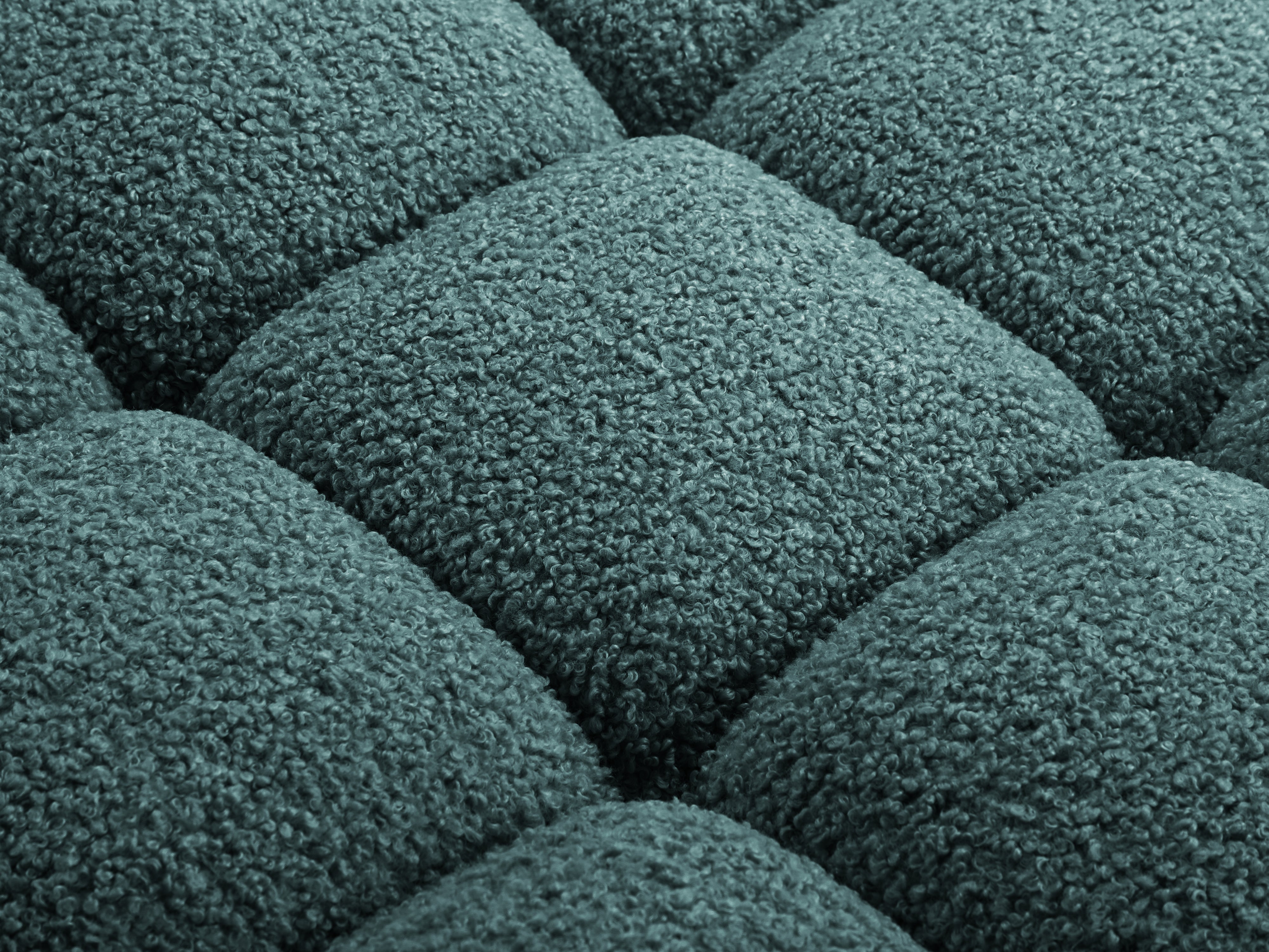 Sofa modułowa BELLIS - moduł lewostronny głęboki petrol boucle