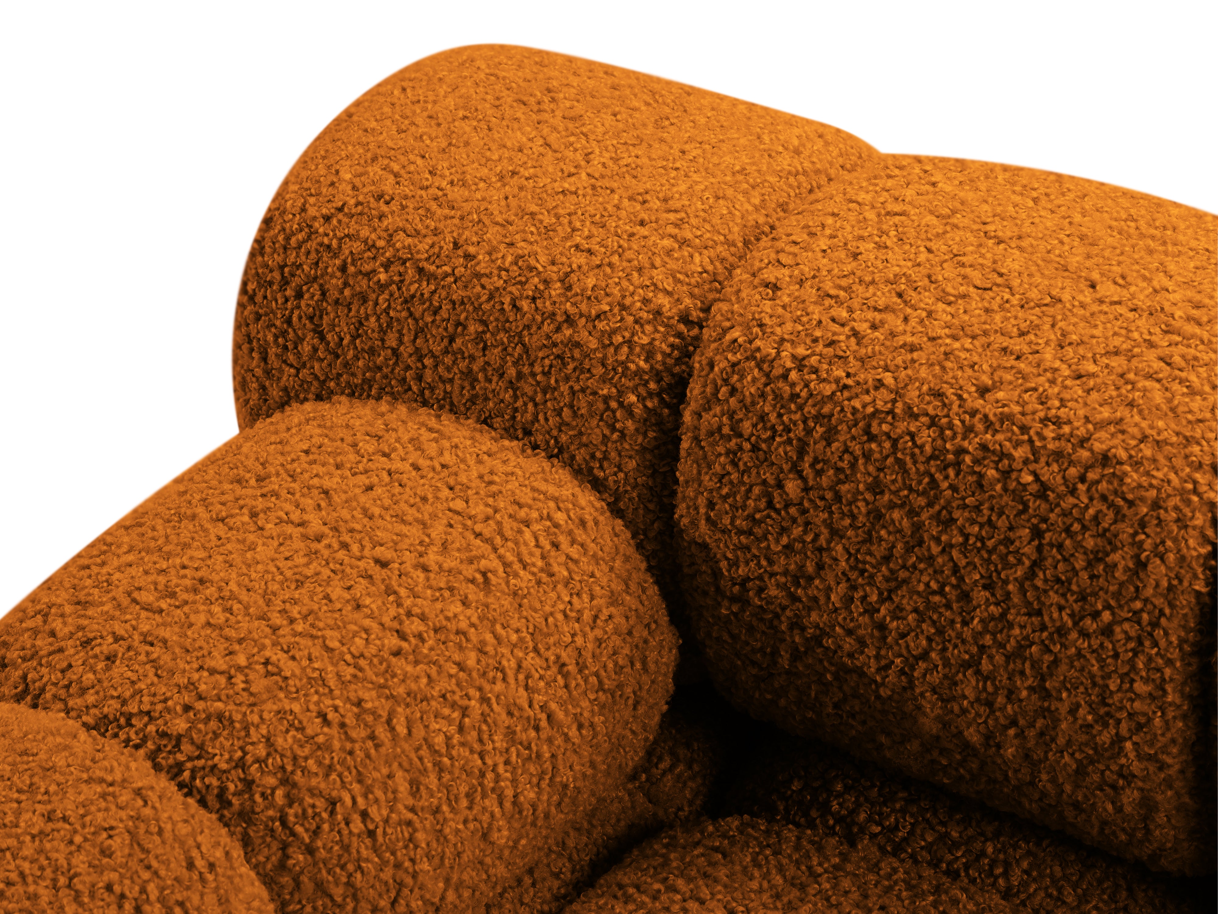 Sofa modułowa BELLIS - moduł lewostronny ceglany boucle