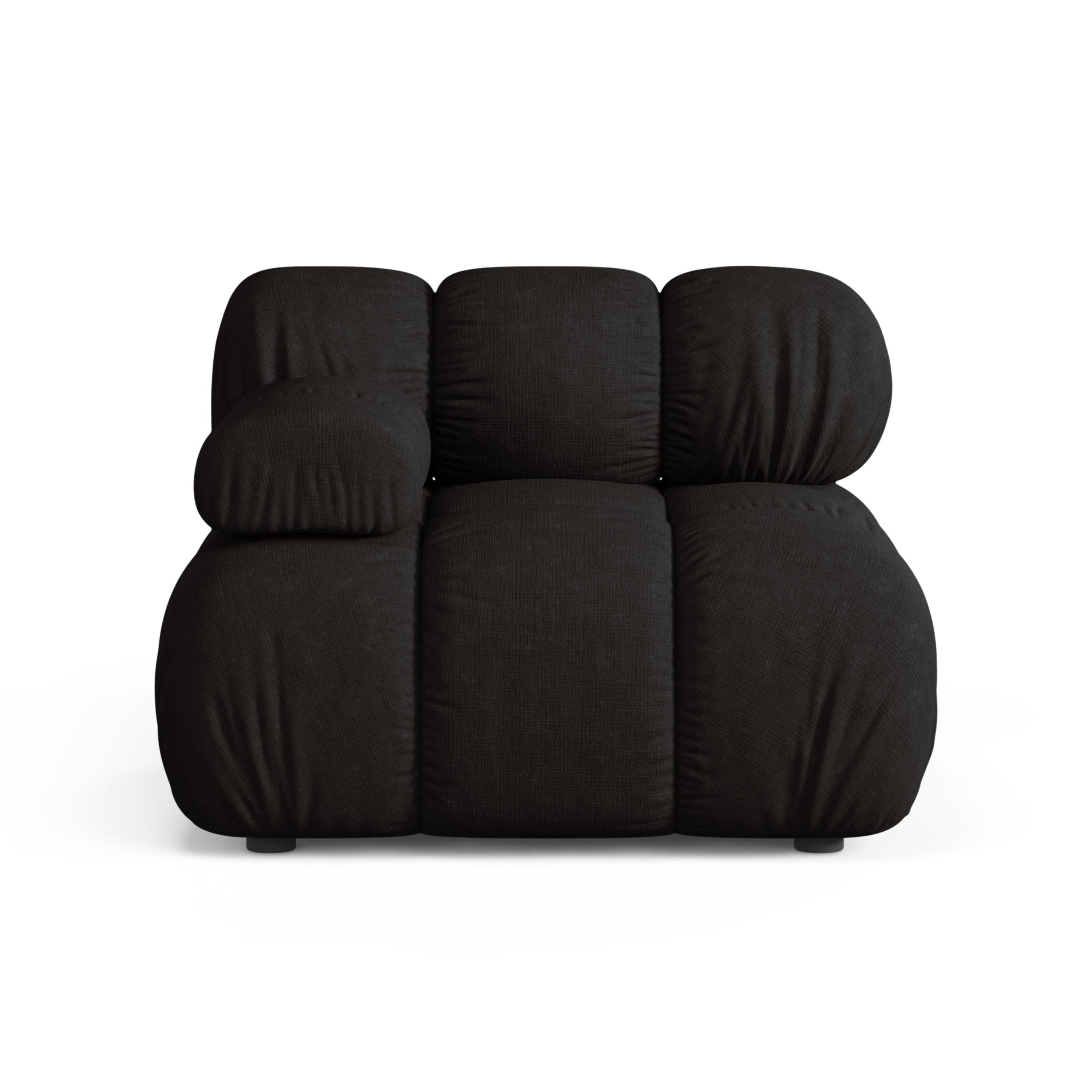 Sofa modułowa BELLIS - moduł lewostronny czarny