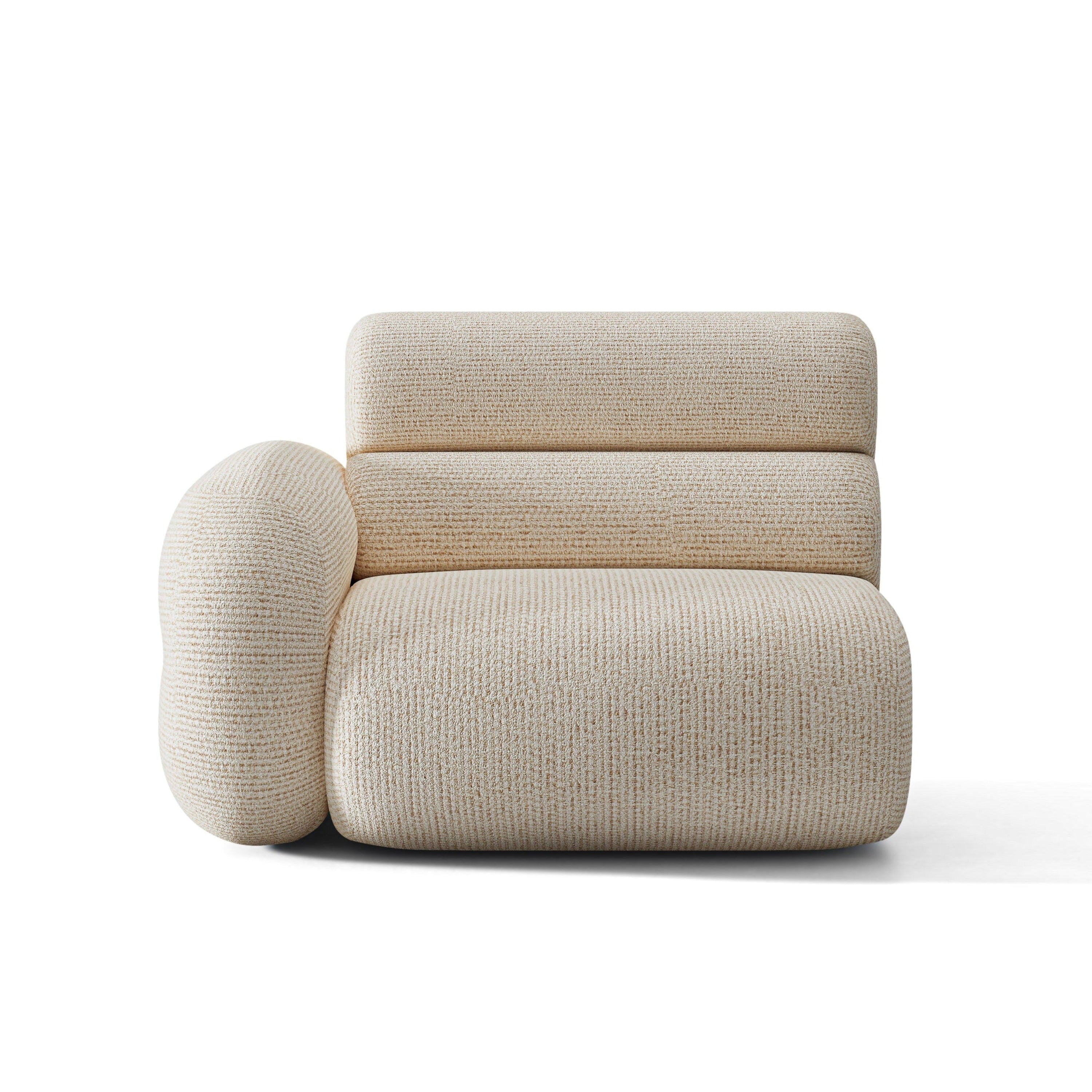 Sofa modułowa NEO - moduł lewostronny beżowy melanż