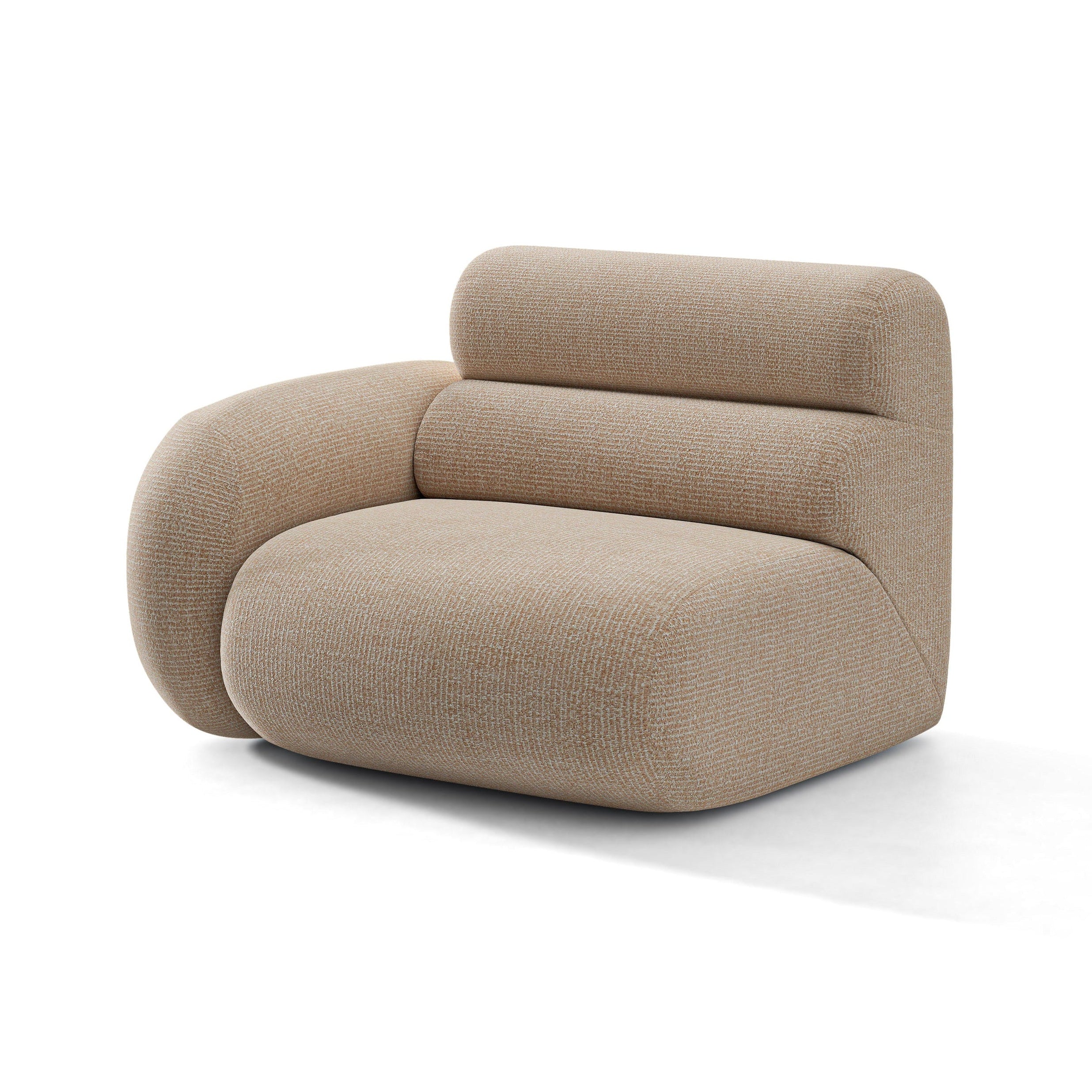 Sofa modułowa NEO - moduł lewostronny piaskowy melanż
