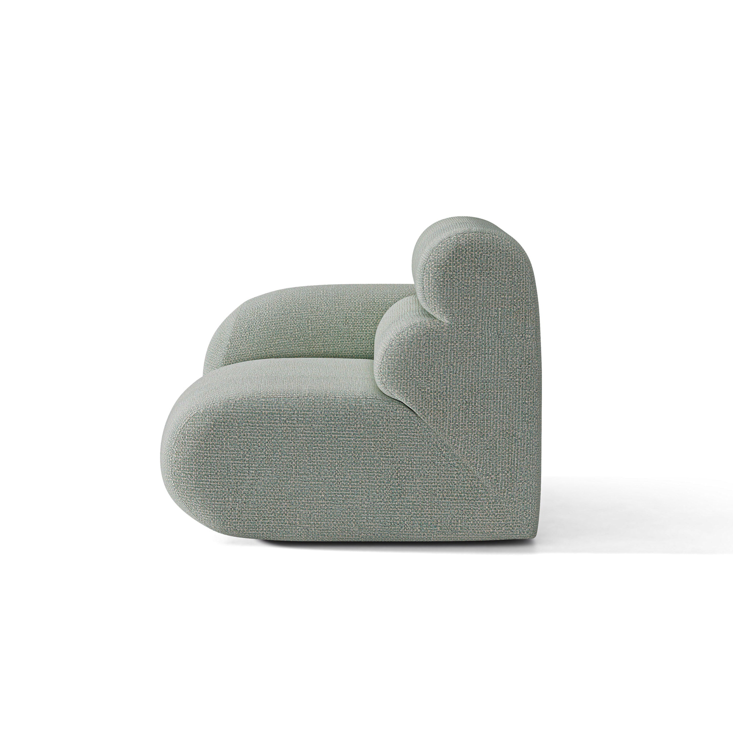 Sofa modułowa NEO - moduł lewostronny niebieski melanż