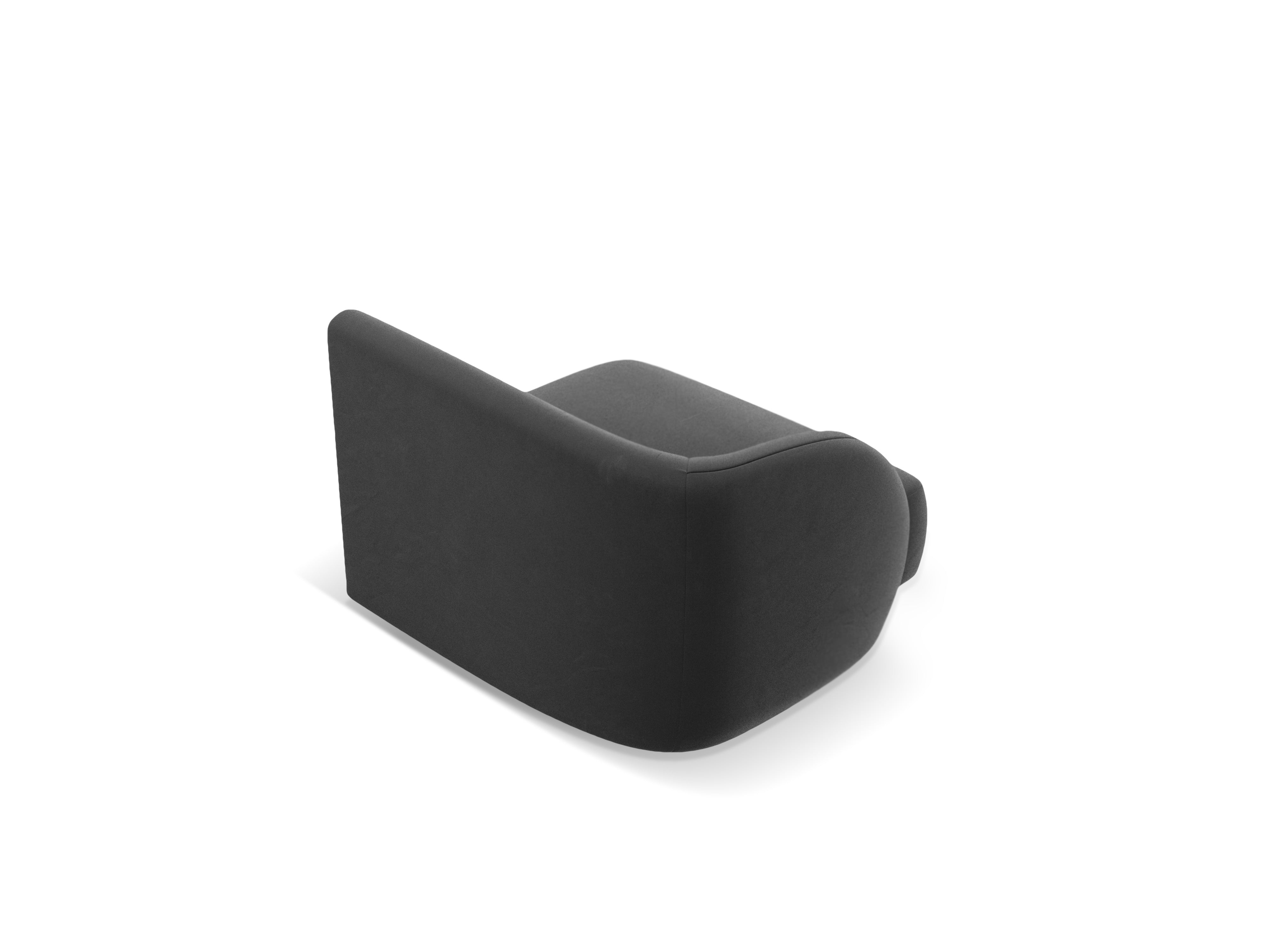 Sofa modułowa aksamitna MILEY - moduł lewostronny szary