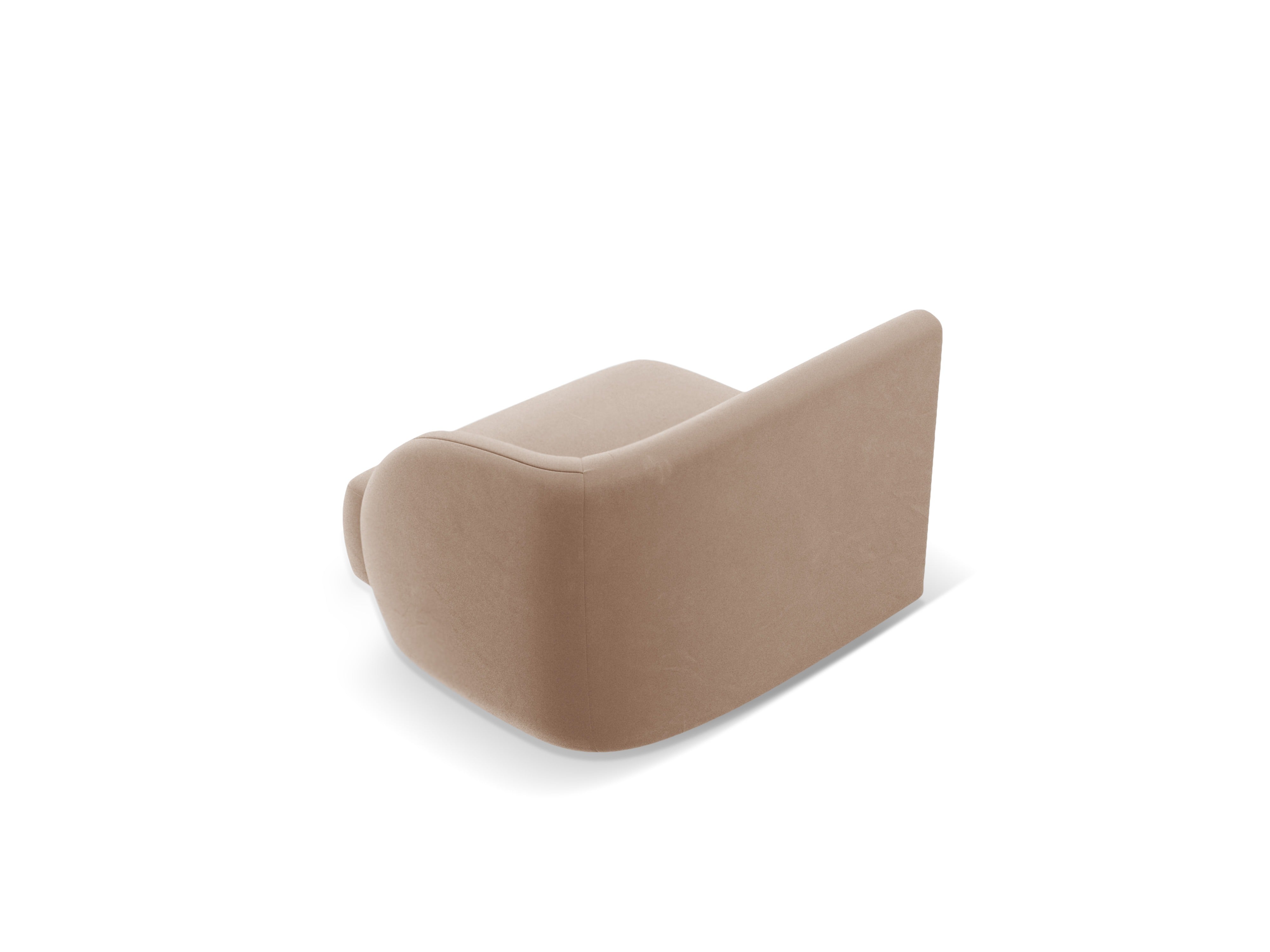 Sofa modułowa aksamitna MILEY - moduł prawostronny cappuccino