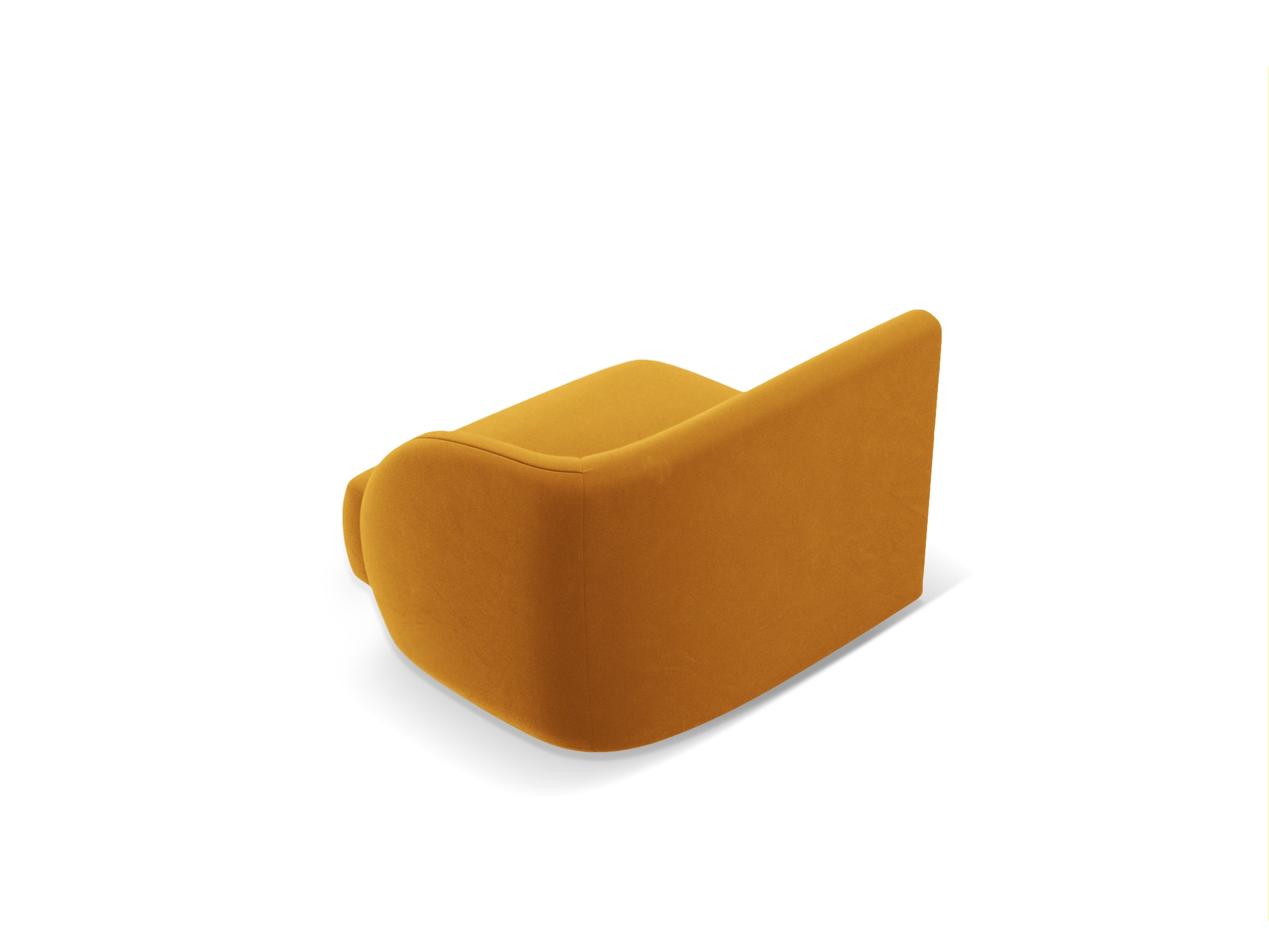 Sofa modułowa aksamitna MILEY - moduł prawostronny żółty