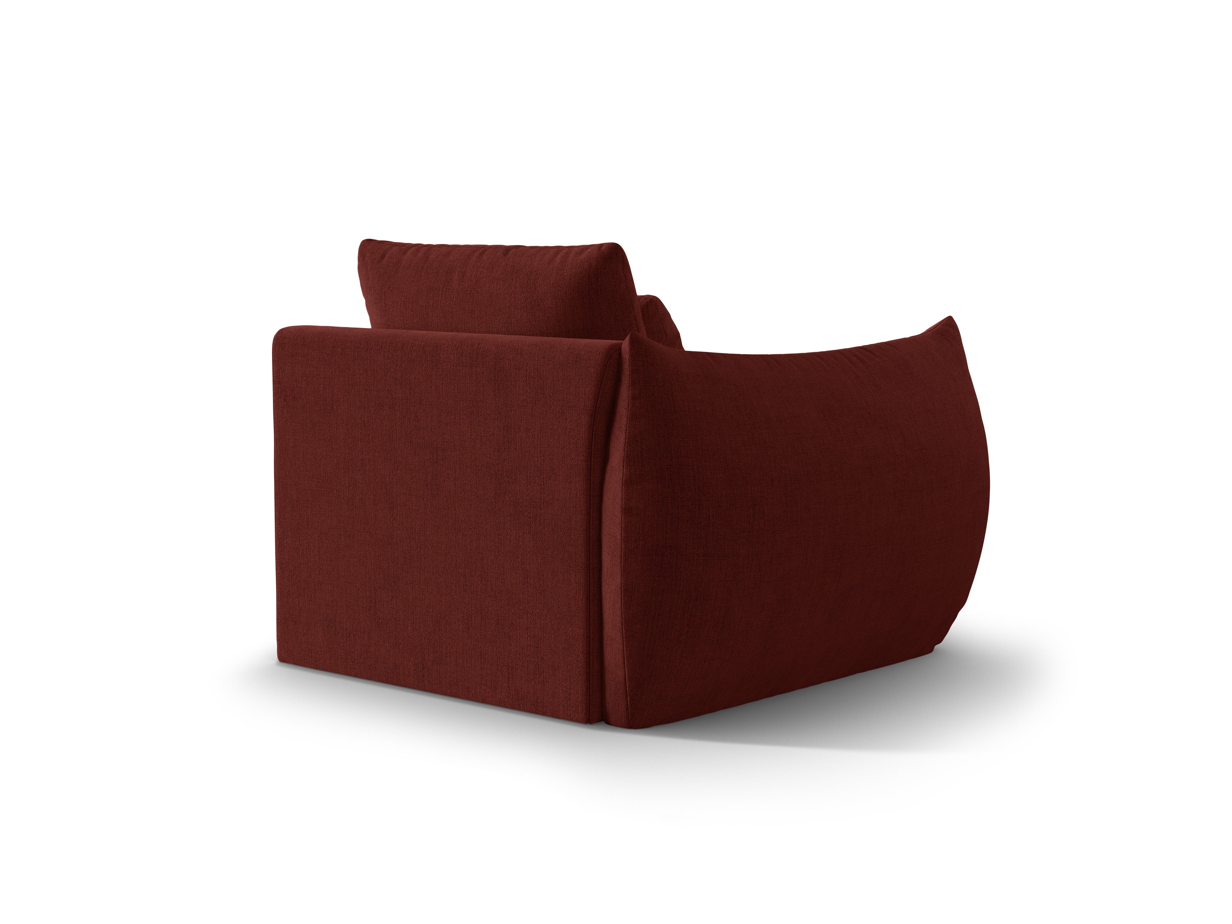 Sofa modułowa BLOOM - element lewostronny czerwony szenil