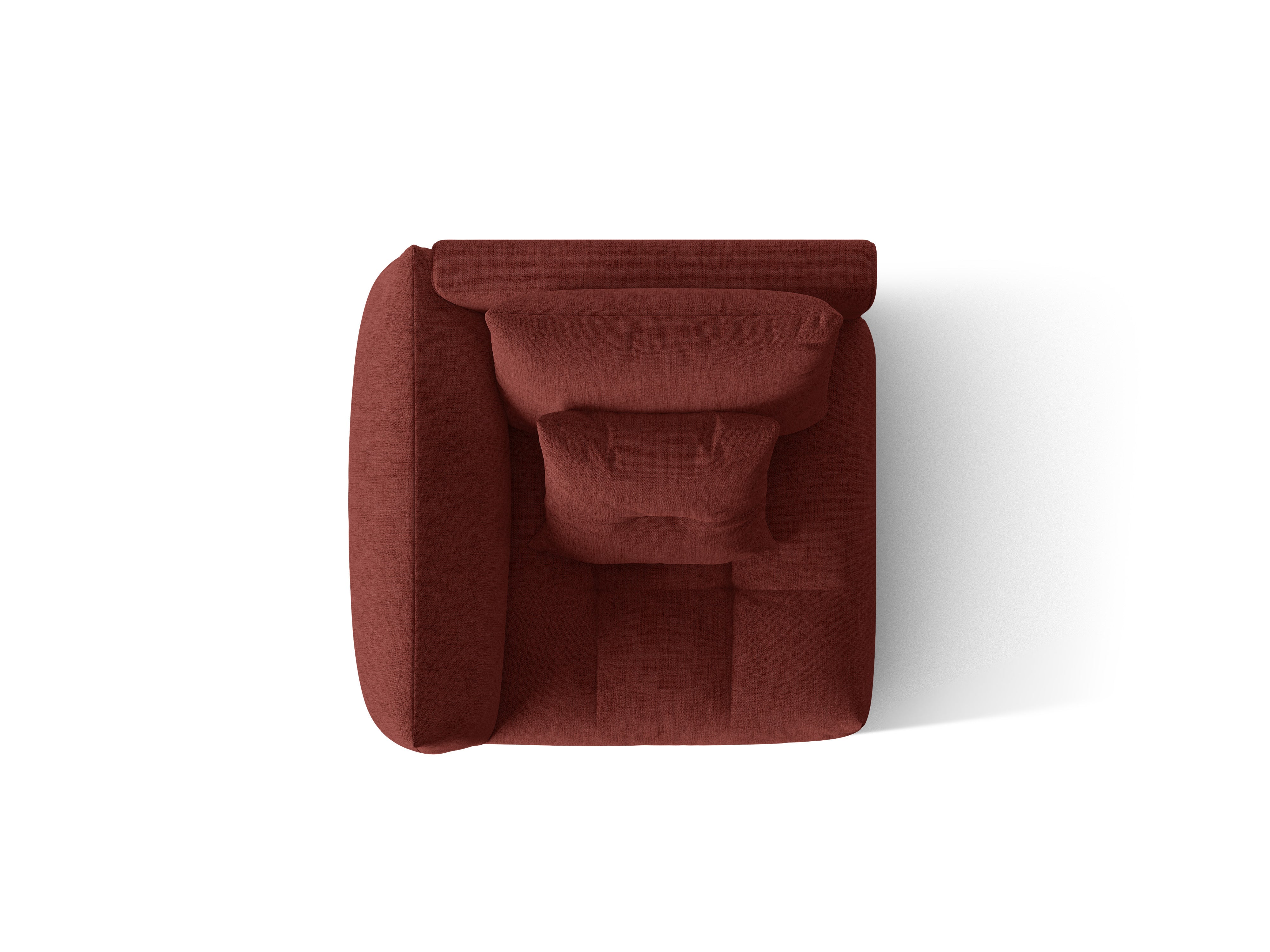 Sofa modułowa BLOOM - element lewostronny czerwony szenil