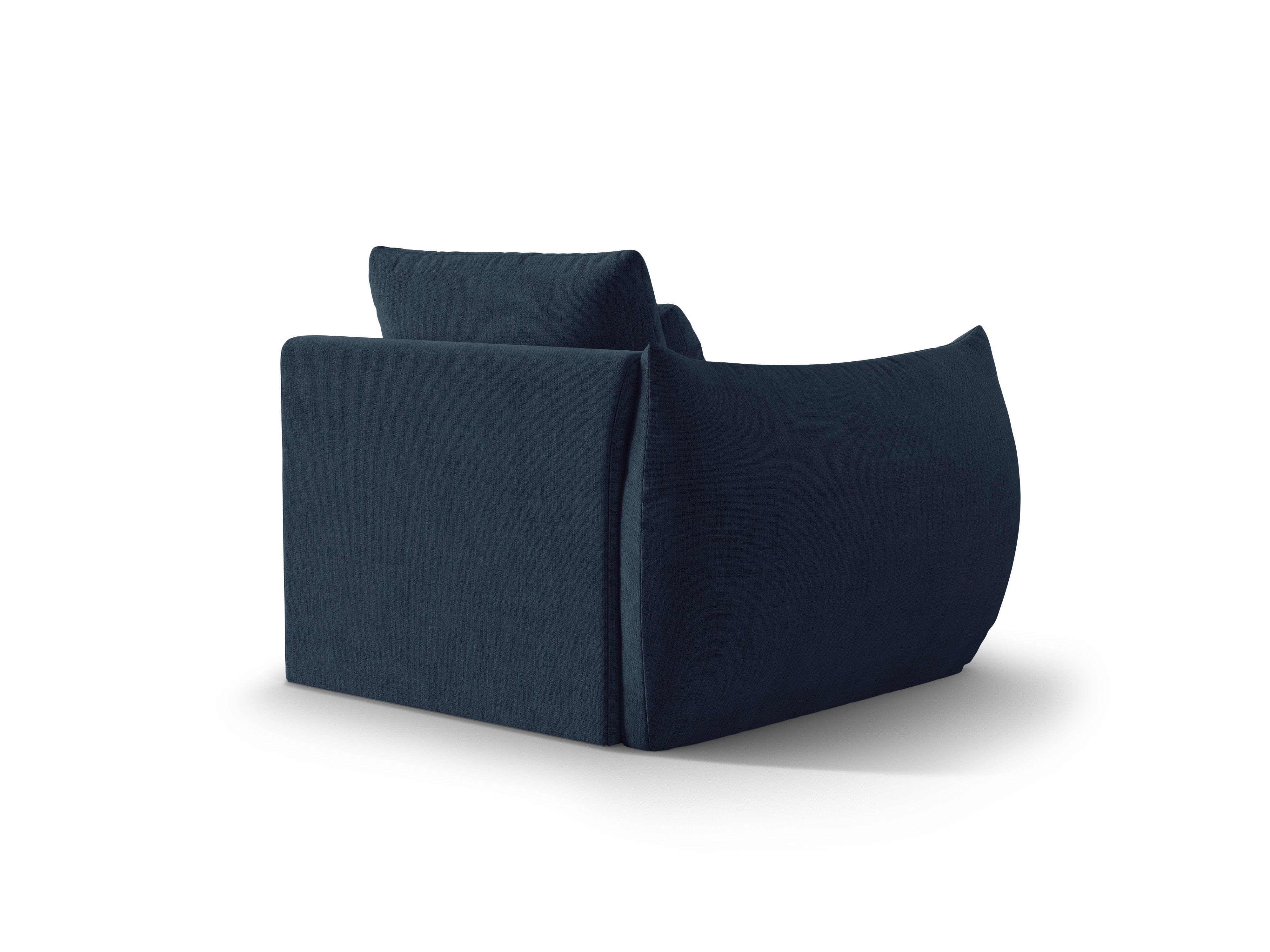 Sofa modułowa BLOOM - element lewostronny ciemnoniebieski szenil