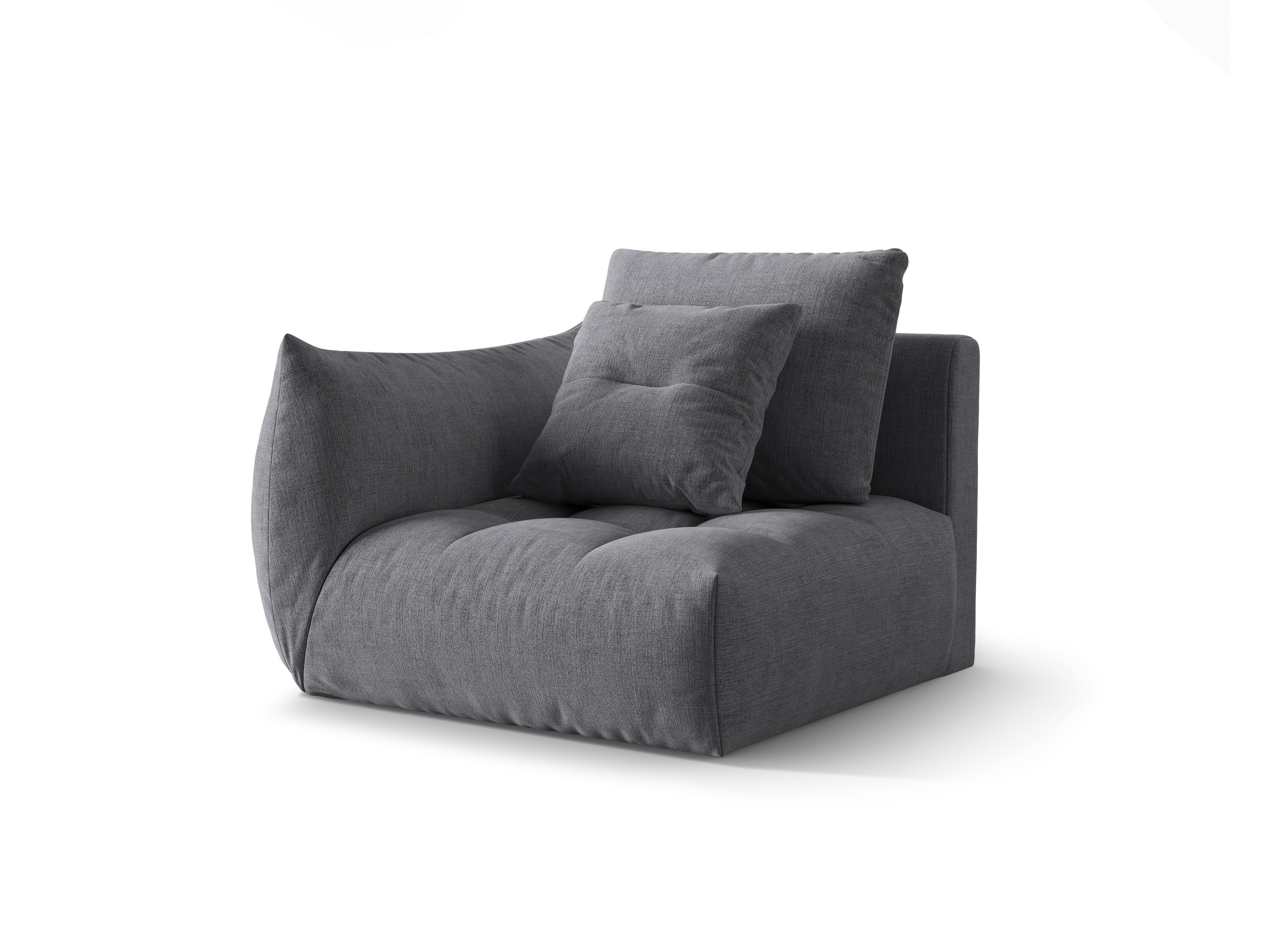 Sofa modułowa BLOOM - element lewostronny szary szenil