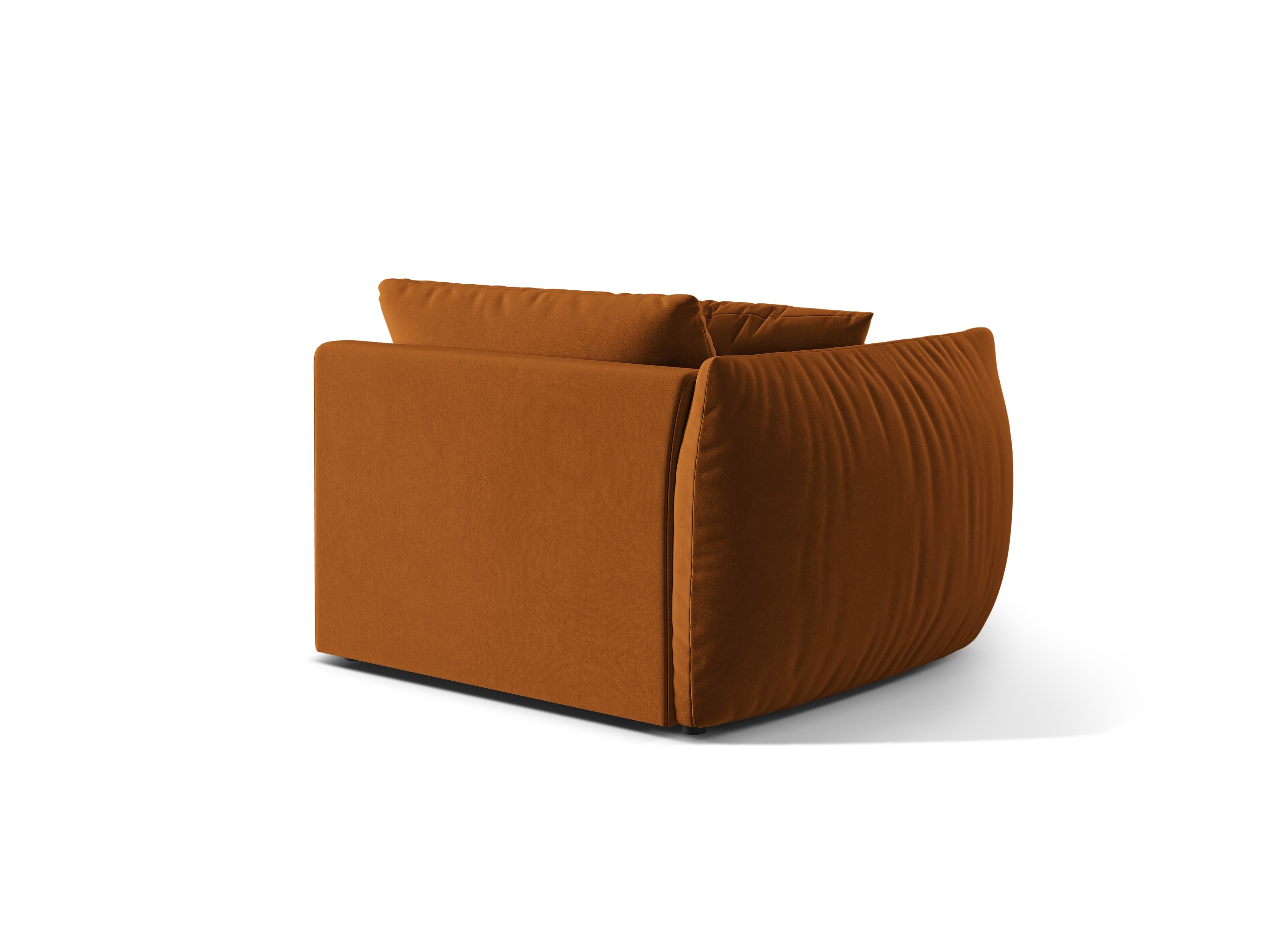 Sofa modułowa aksamitna CHRIS - element szeroki lewostronny terracotta