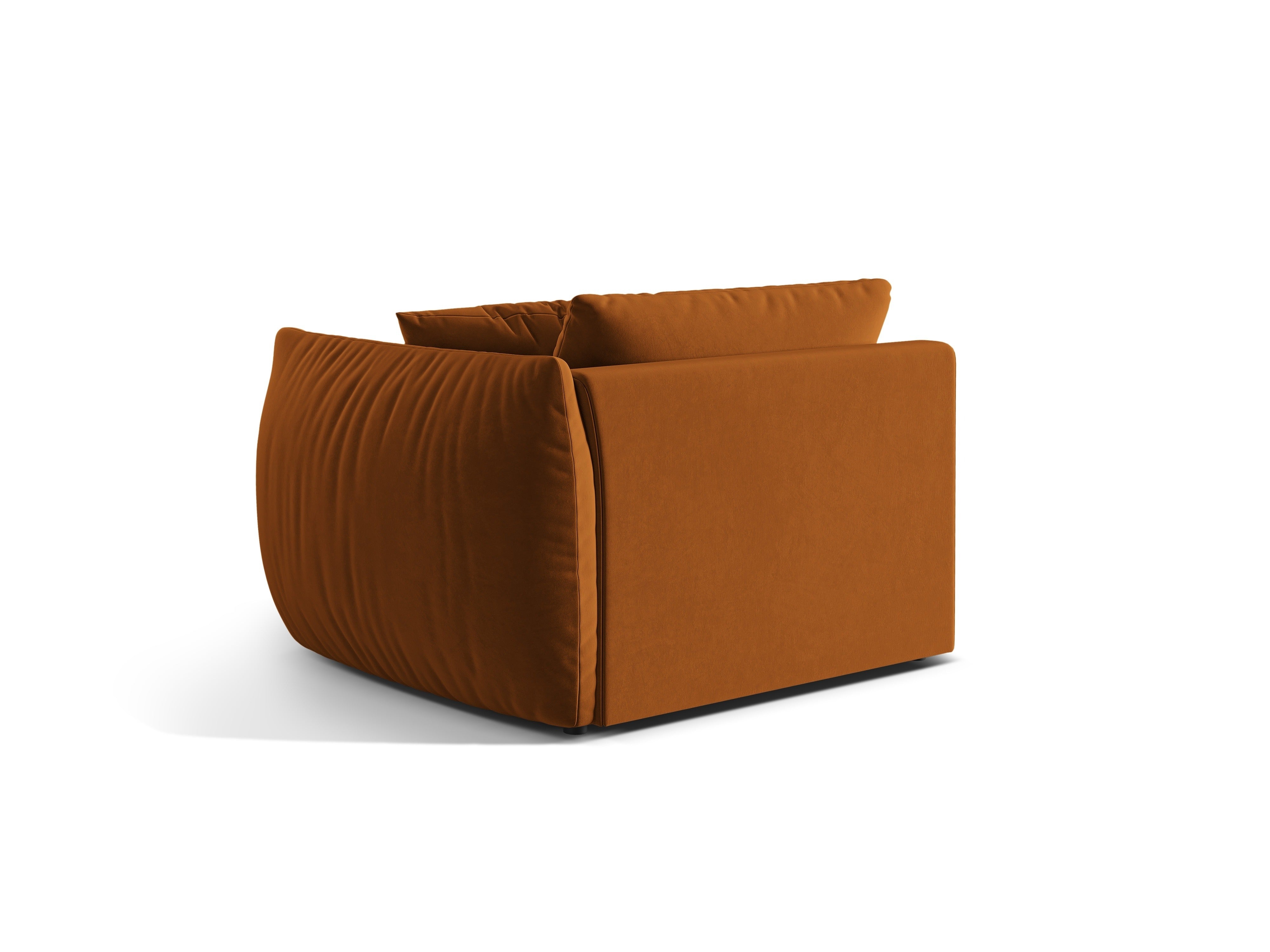 Sofa modułowa aksamitna CHRIS - element szeroki prawostronny terracotta