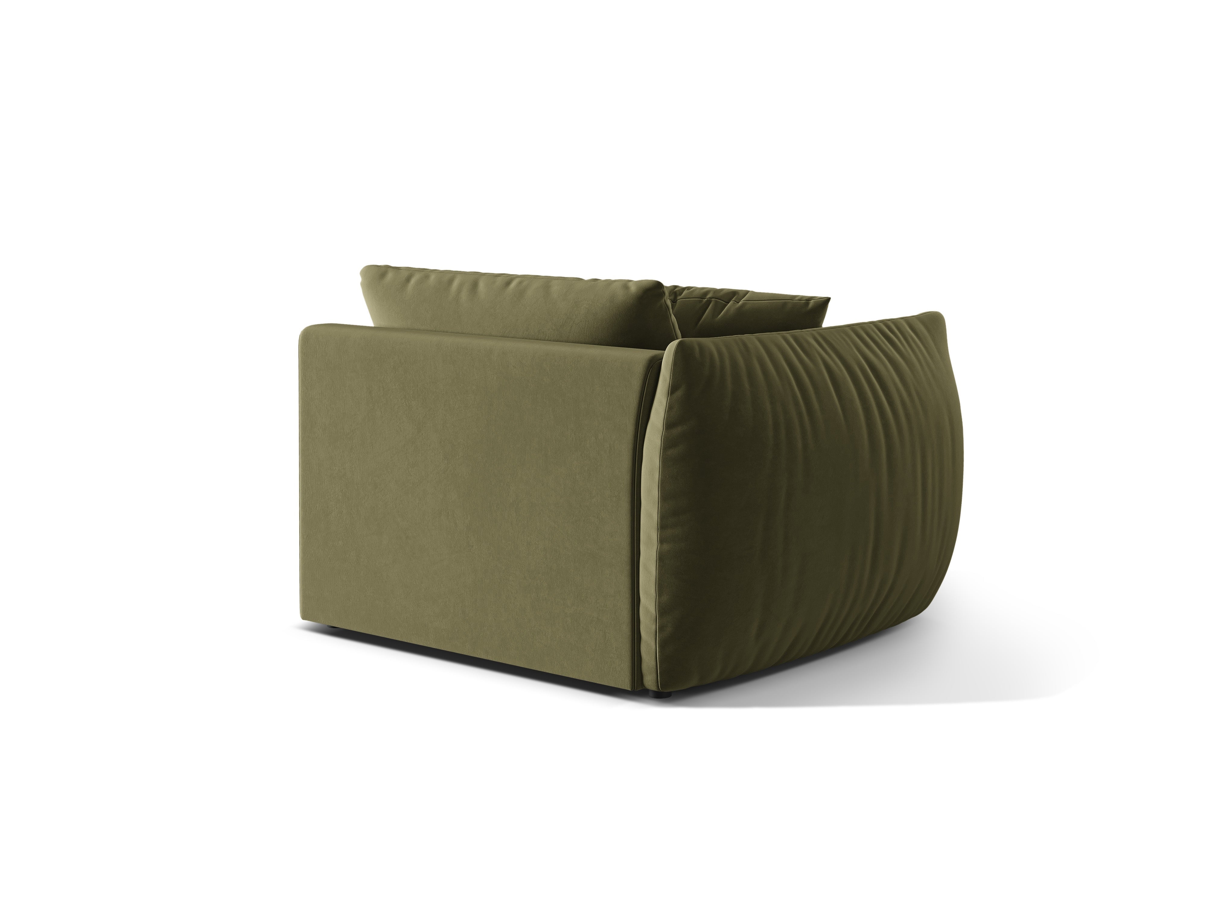 Sofa modułowa aksamitna CHRIS - element szeroki lewostronny jasnozielony