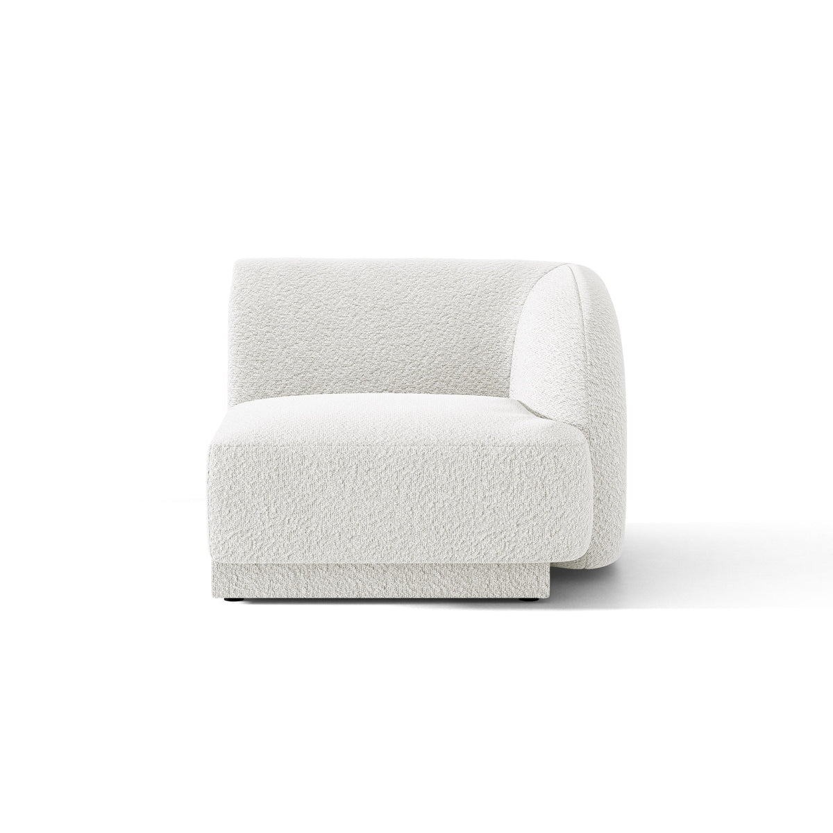 Sofa modułowa MILEY - moduł prawostronny biały boucle – Micadoni