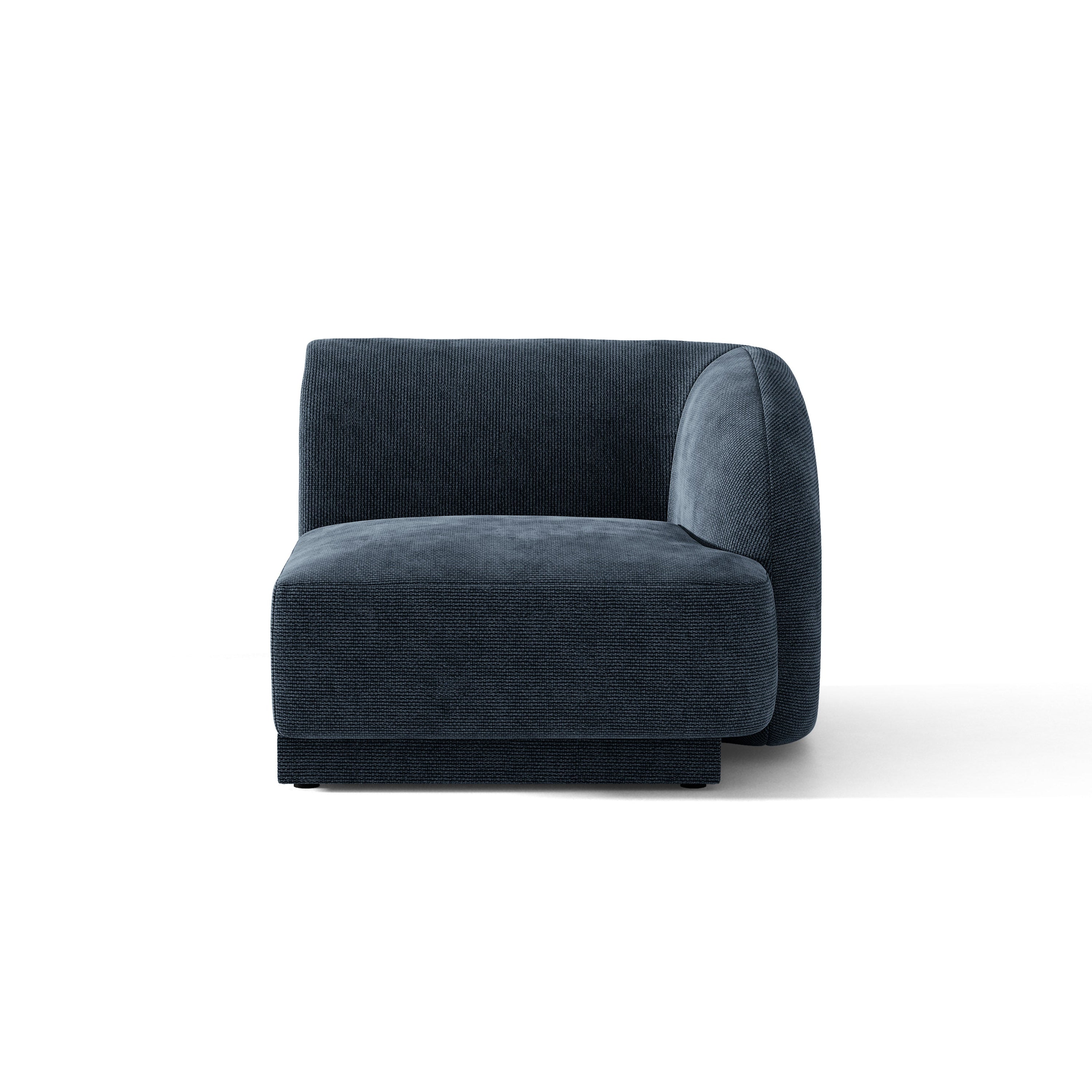 Sofa modułowa MILEY - moduł prawostronny granat królewski szenil jedwabisty – Micadoni