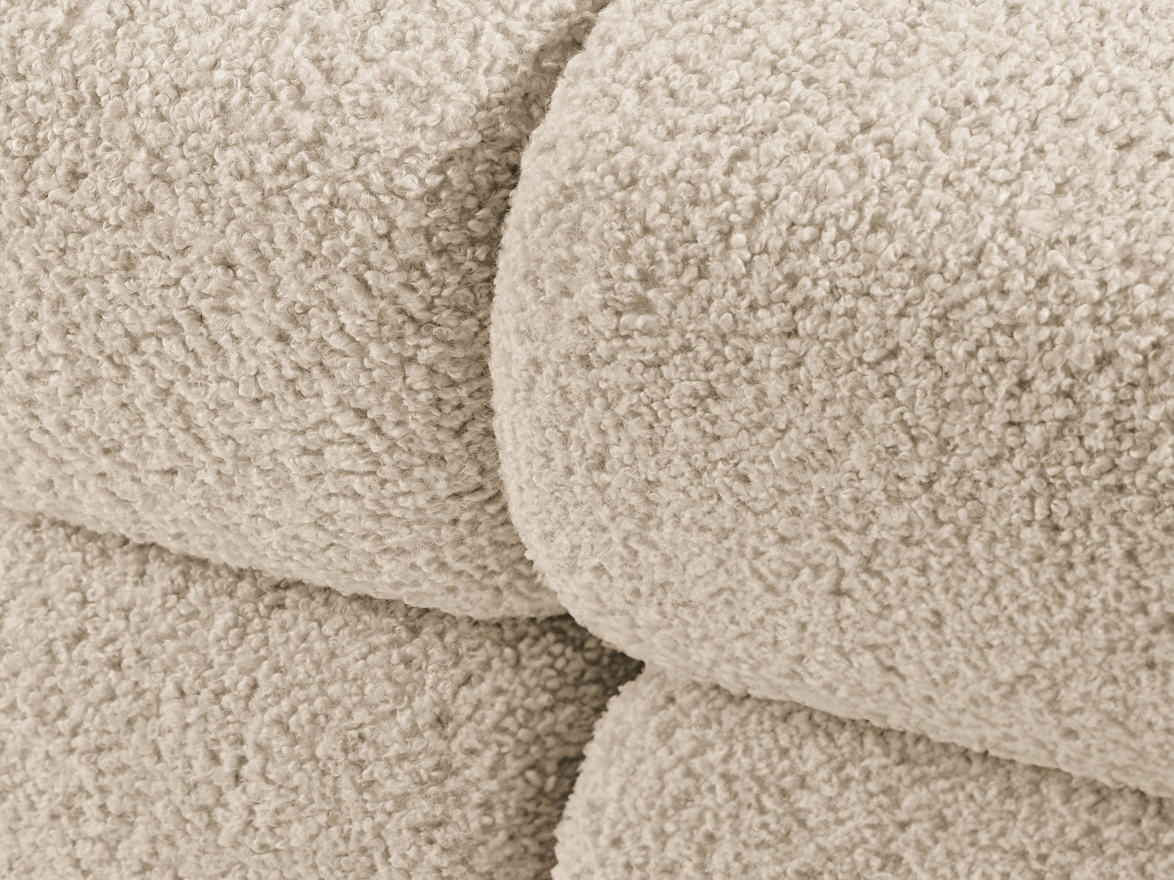 Sofa modułowa BELLIS - moduł prawostronny beżowy boucle