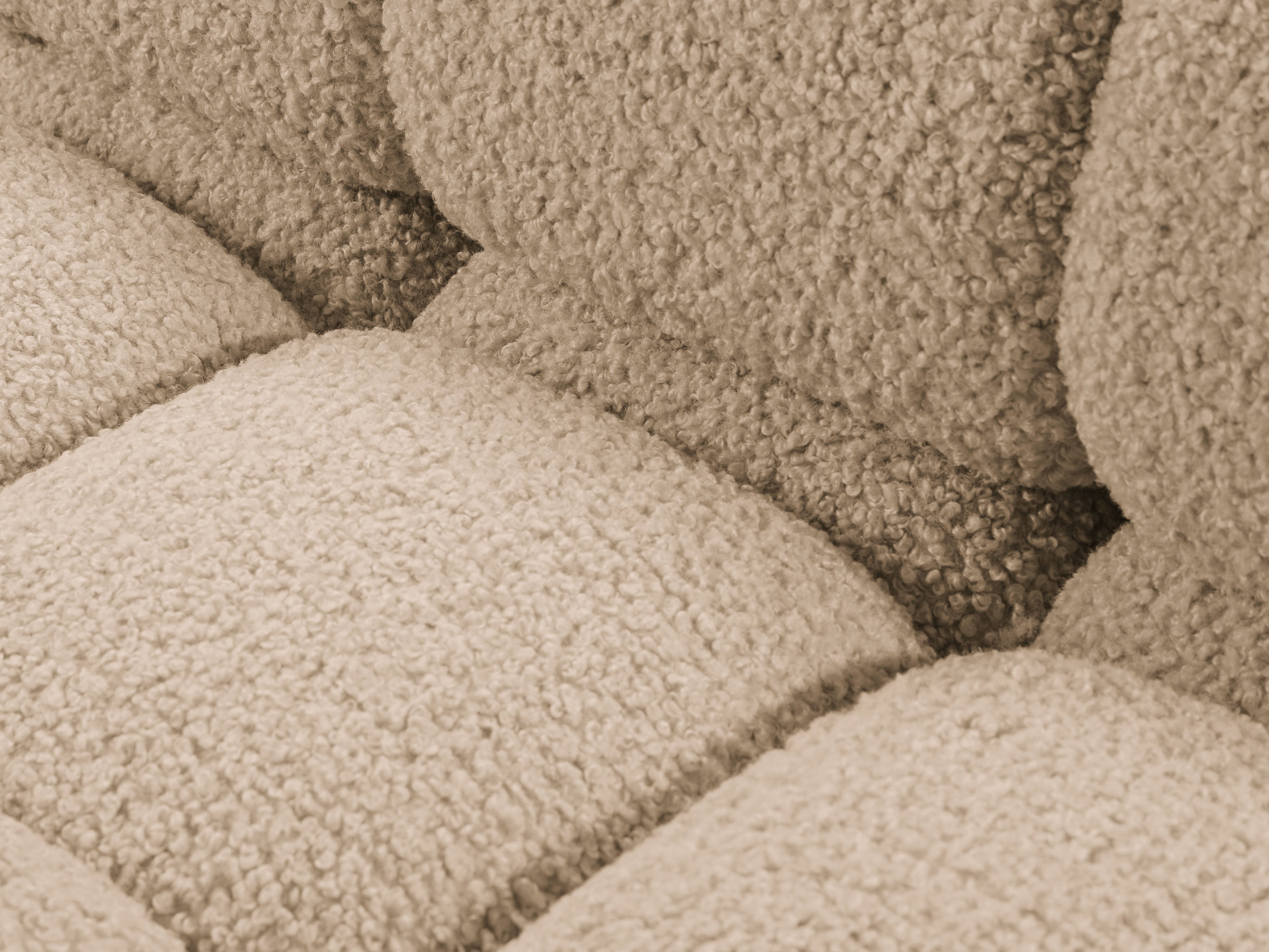 Sofa modułowa BELLIS - moduł prawostronny piaskowy boucle