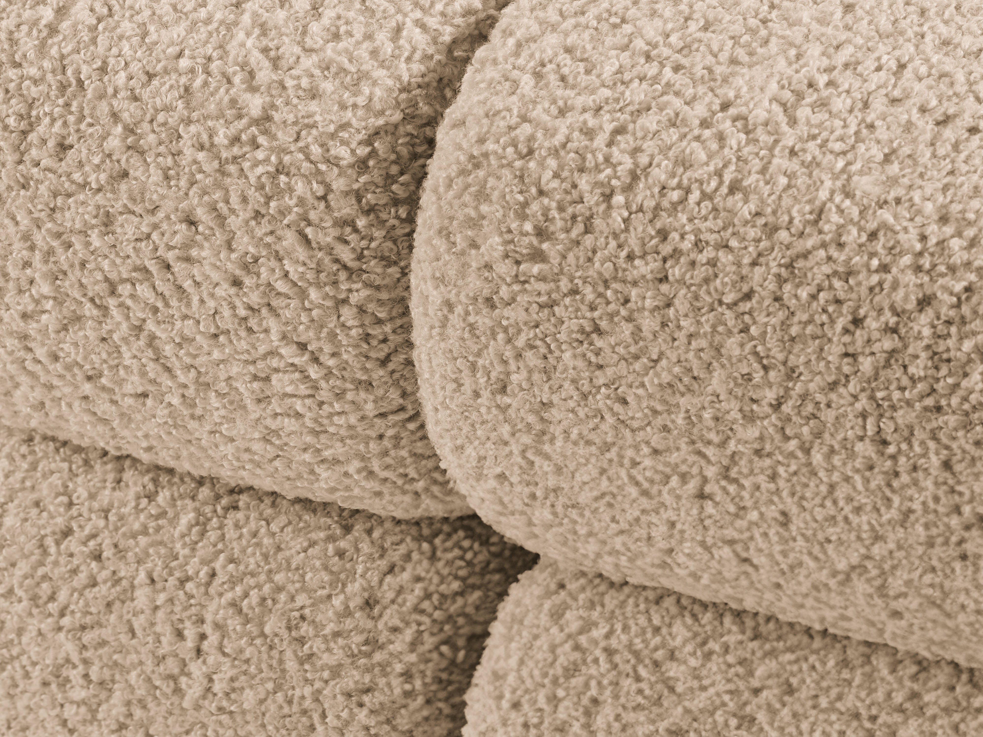 Sofa modułowa BELLIS - moduł prawostronny piaskowy boucle