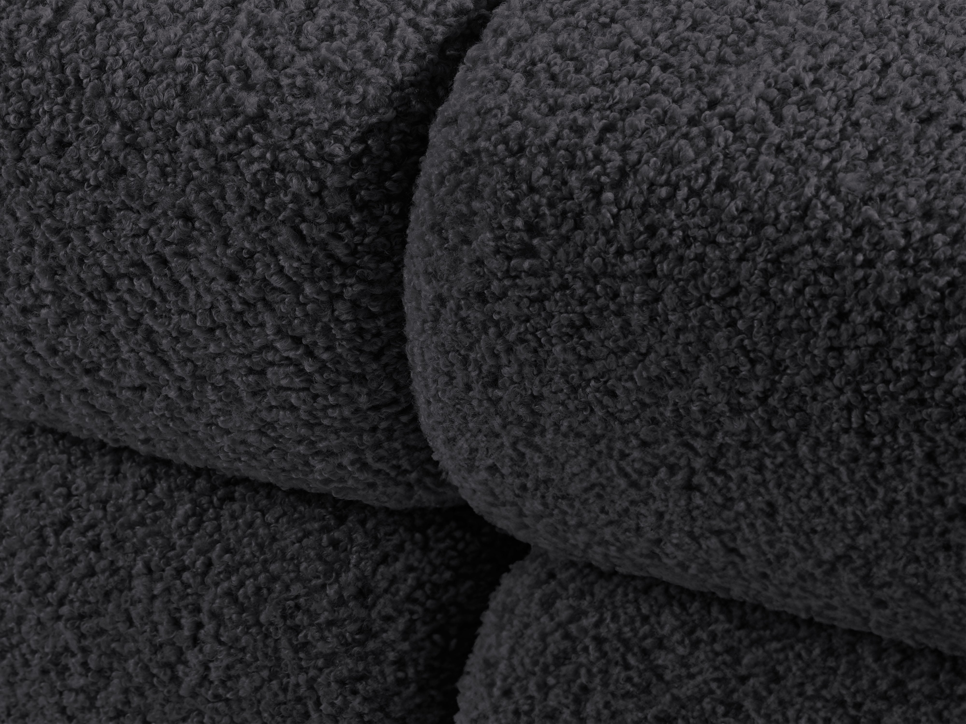 Sofa modułowa BELLIS - moduł prawostronny grafitowy boucle