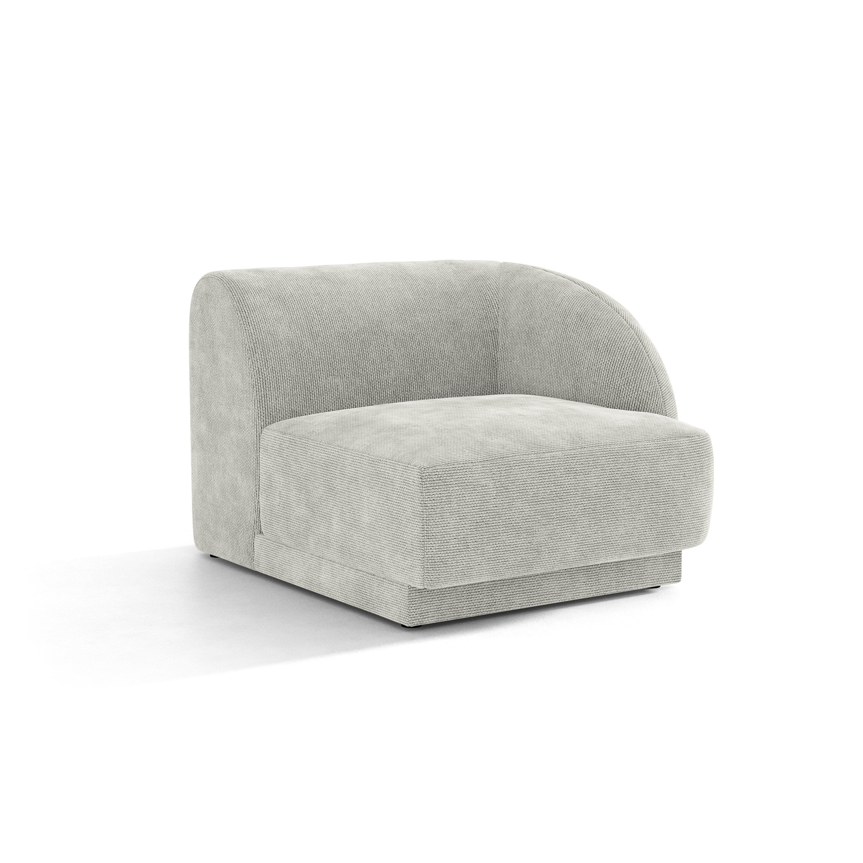 Sofa modułowa - moduł prawostronny MILEY szary szenil do salonu