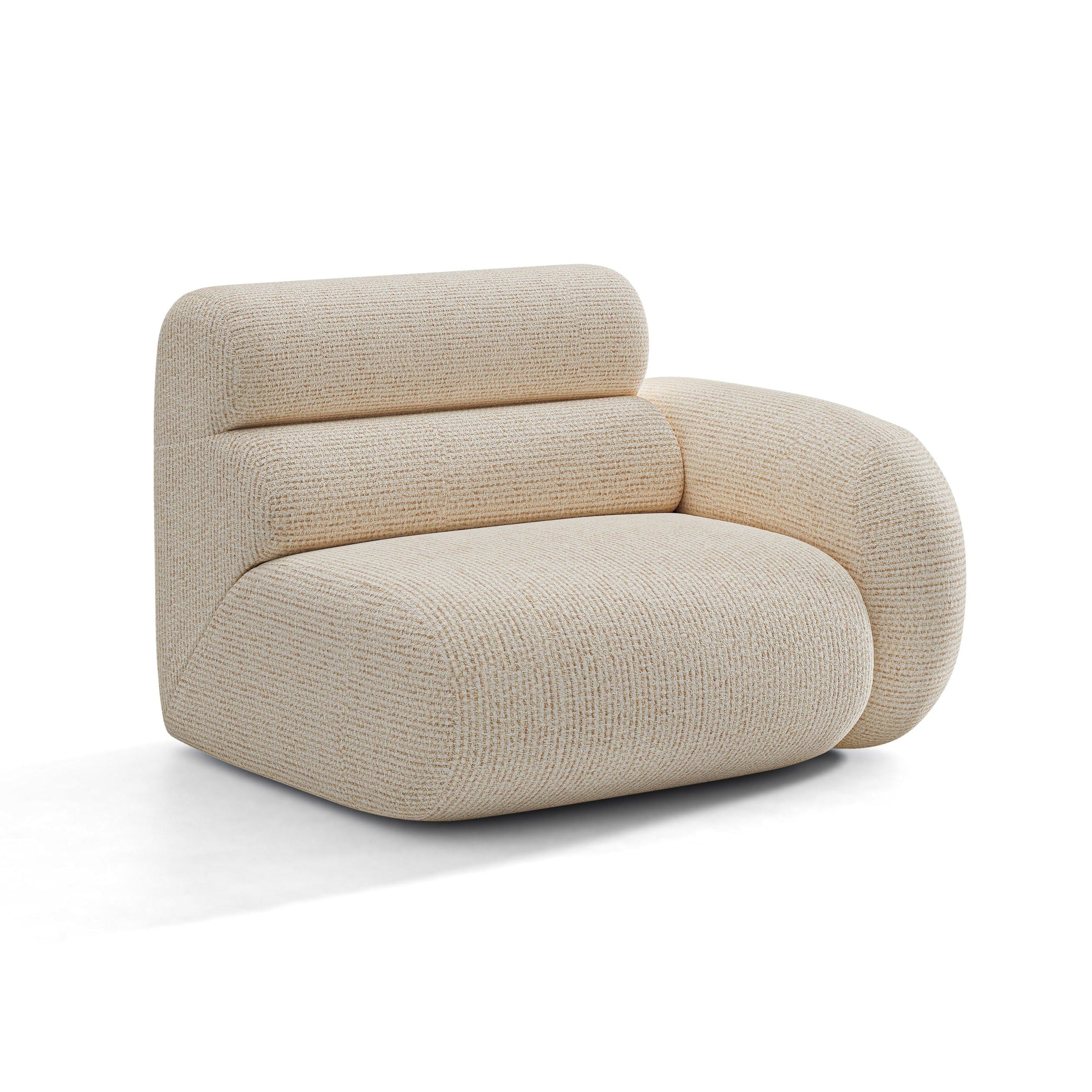 Sofa modułowa NEO - moduł prawostronny beżowy melanż