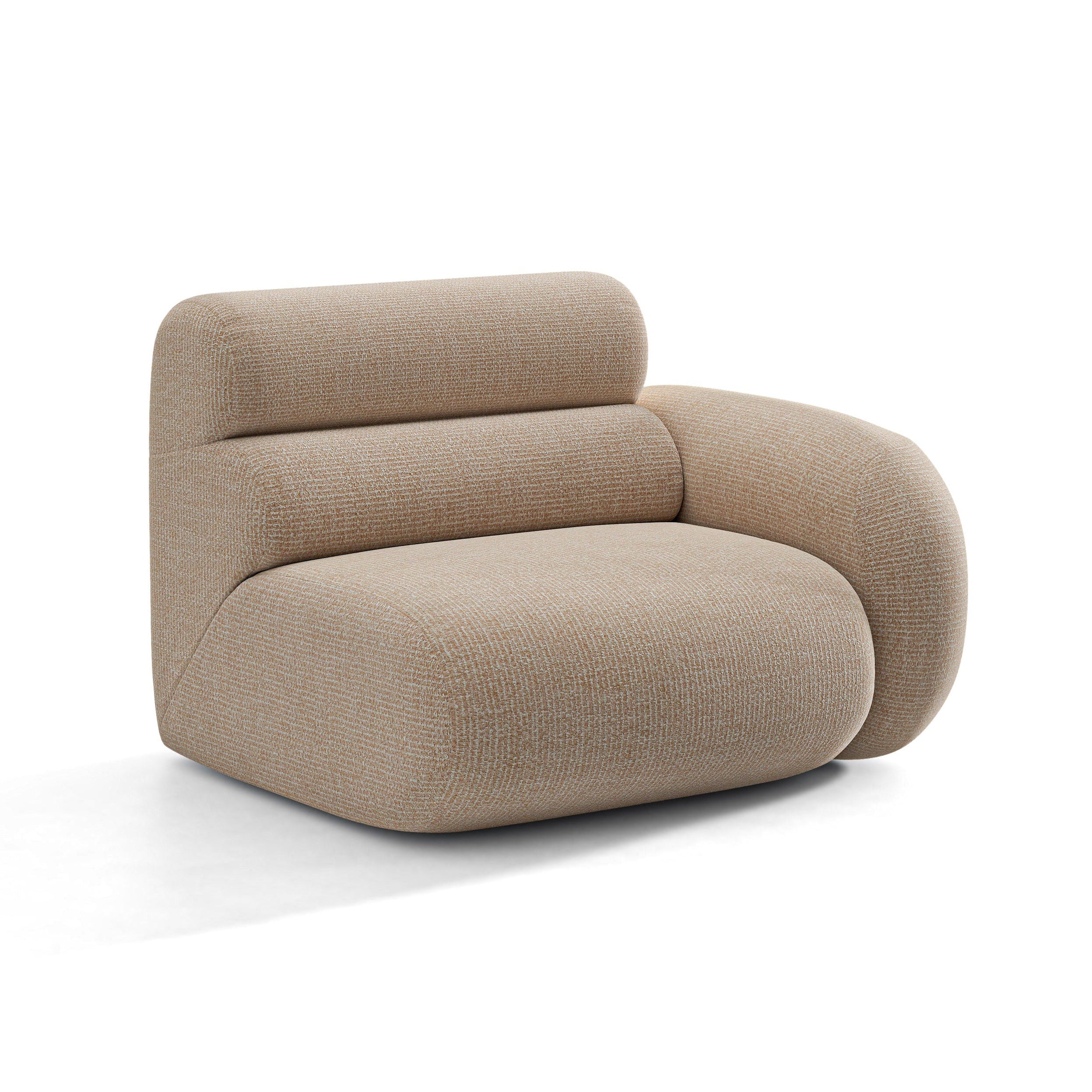 Sofa modułowa NEO - moduł prawostronny piaskowy melanż