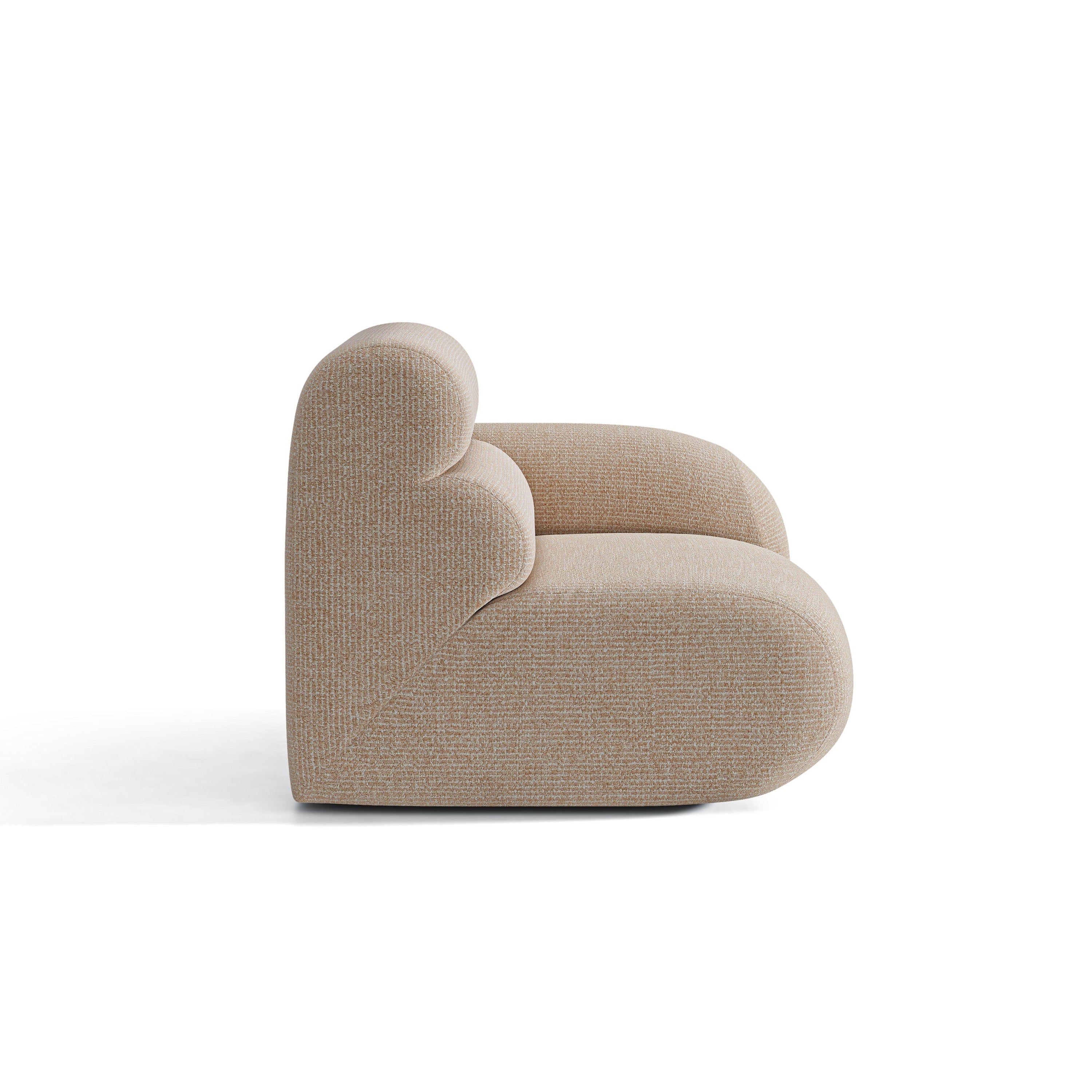 Sofa modułowa NEO - moduł prawostronny piaskowy melanż