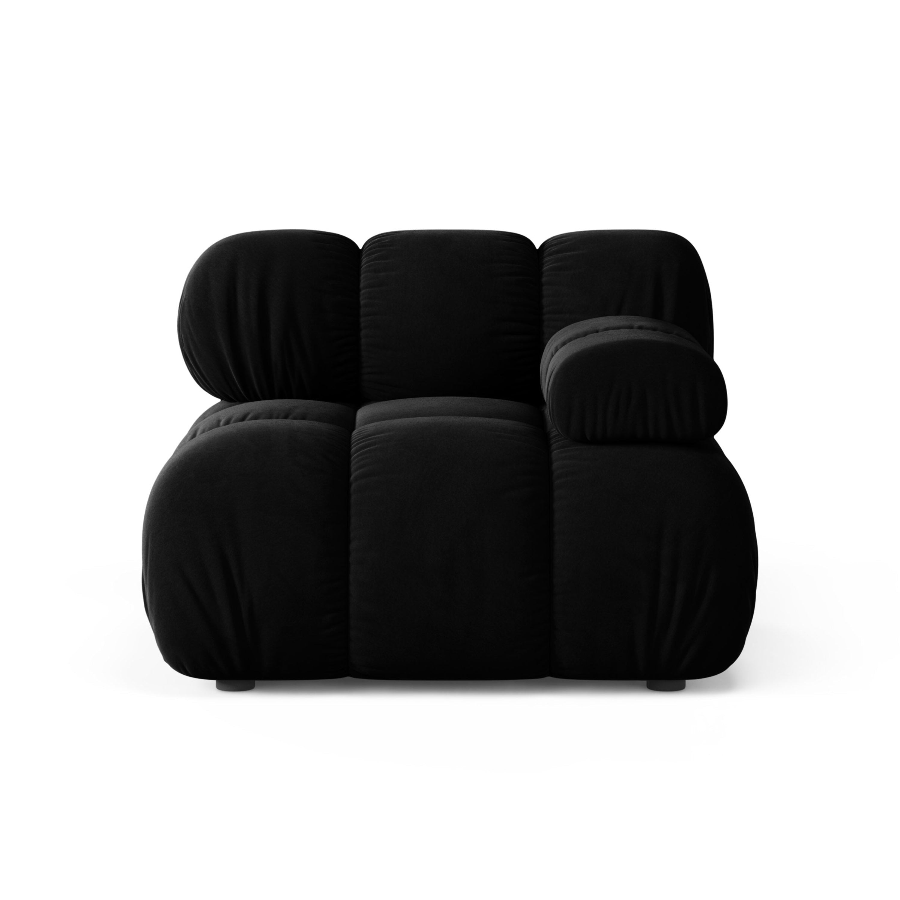 Sofa modułowa BELLIS - moduł prawostronny czarny welur