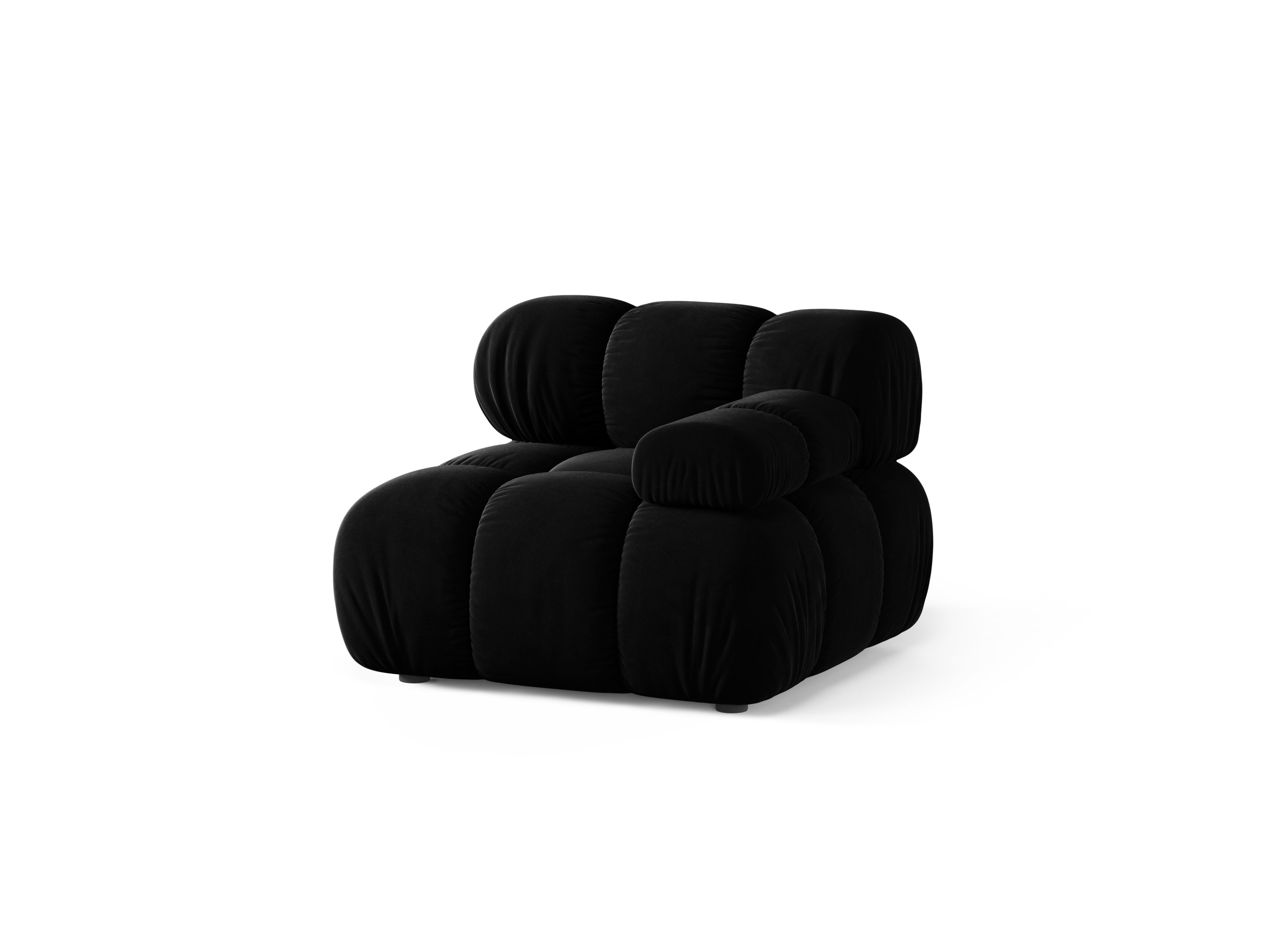 Sofa modułowa BELLIS - moduł prawostronny czarny welur