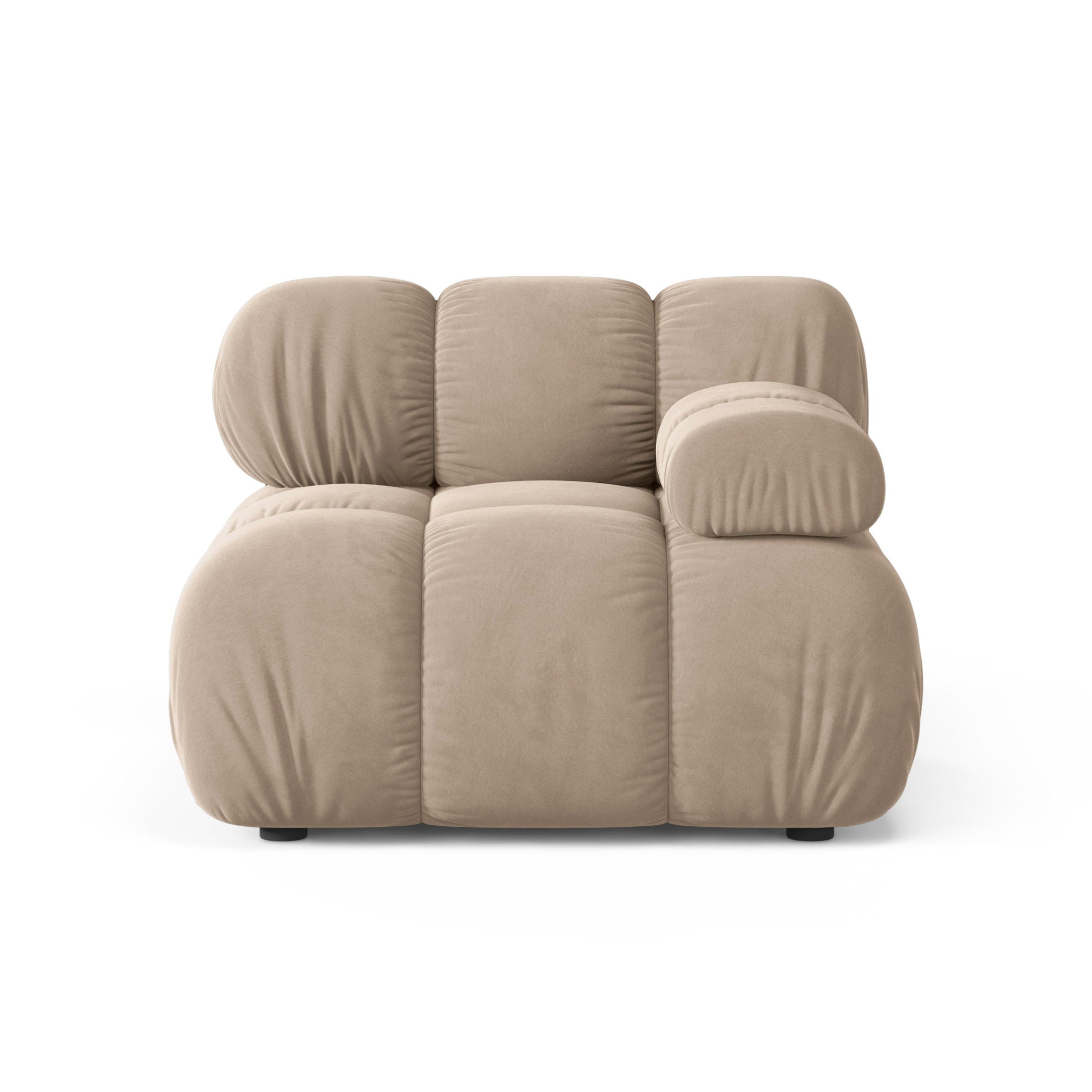 Sofa modułowa BELLIS - moduł prawostronny beżowy welur