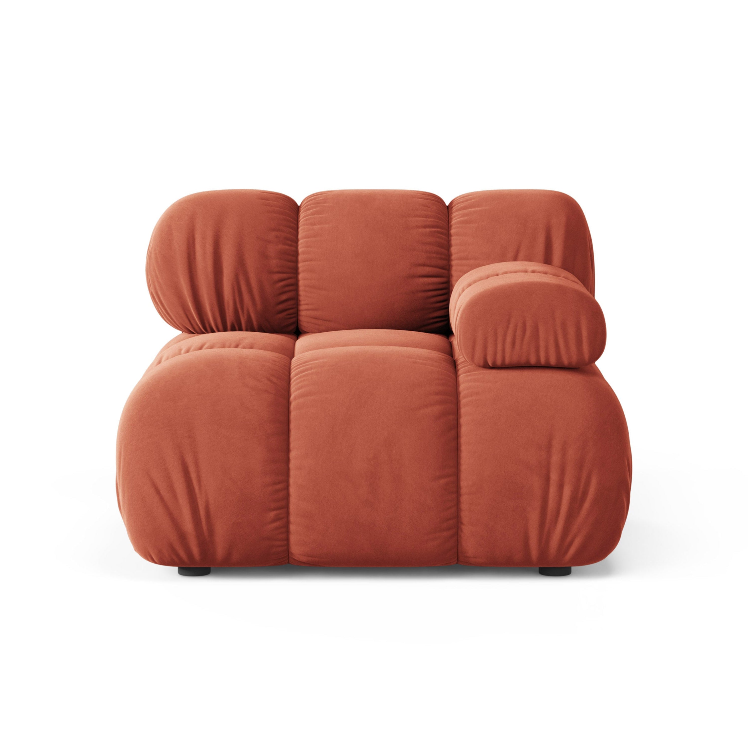 Sofa modułowa BELLIS - moduł prawostronny koralowy welur