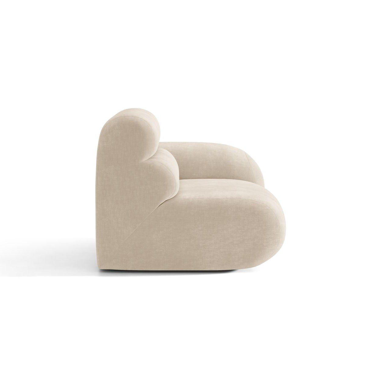Sofa modułowa NEO - moduł prawostronny jasnobeżowy szenil