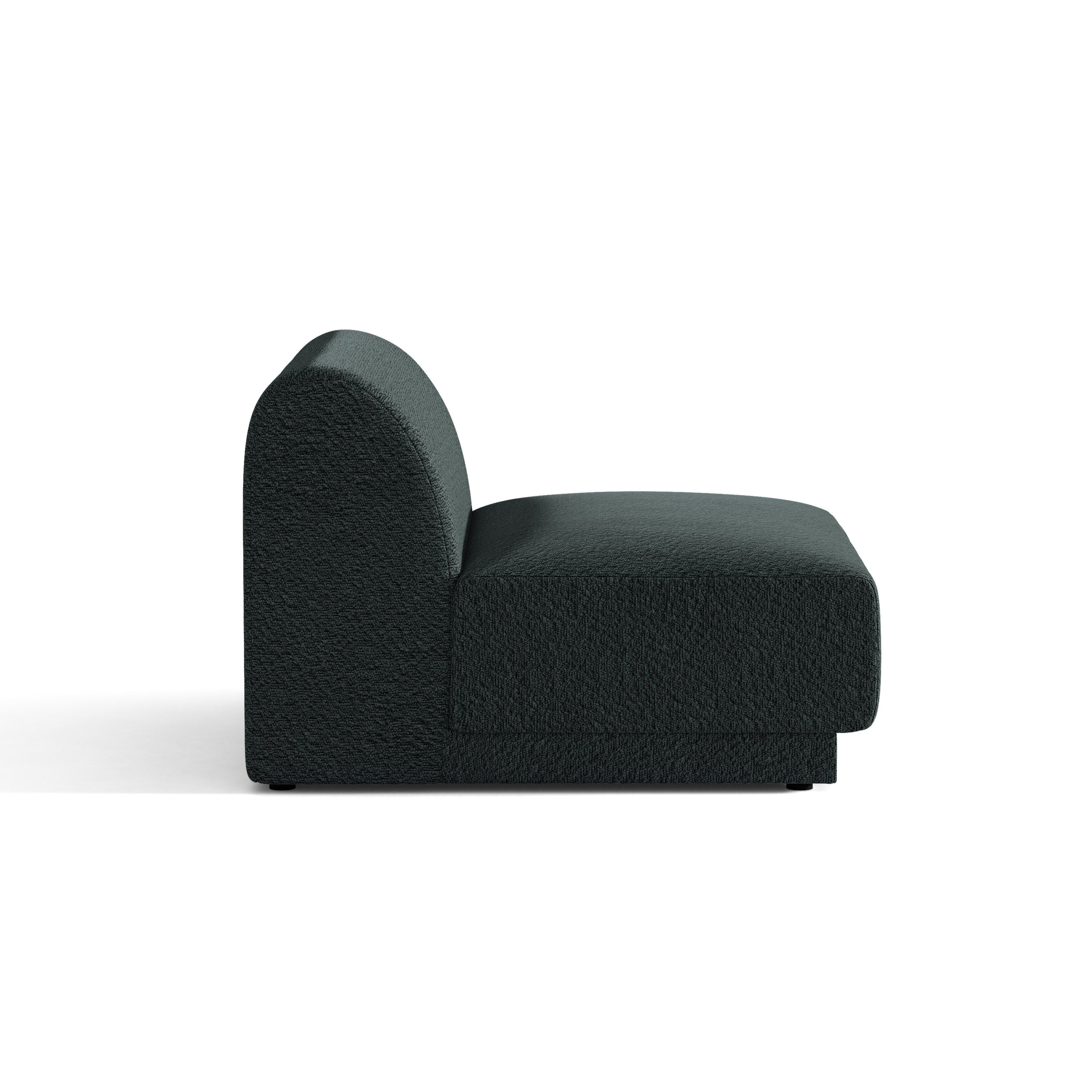 Fotel / moduł MILEY czarny boucle – tkanina bouclé