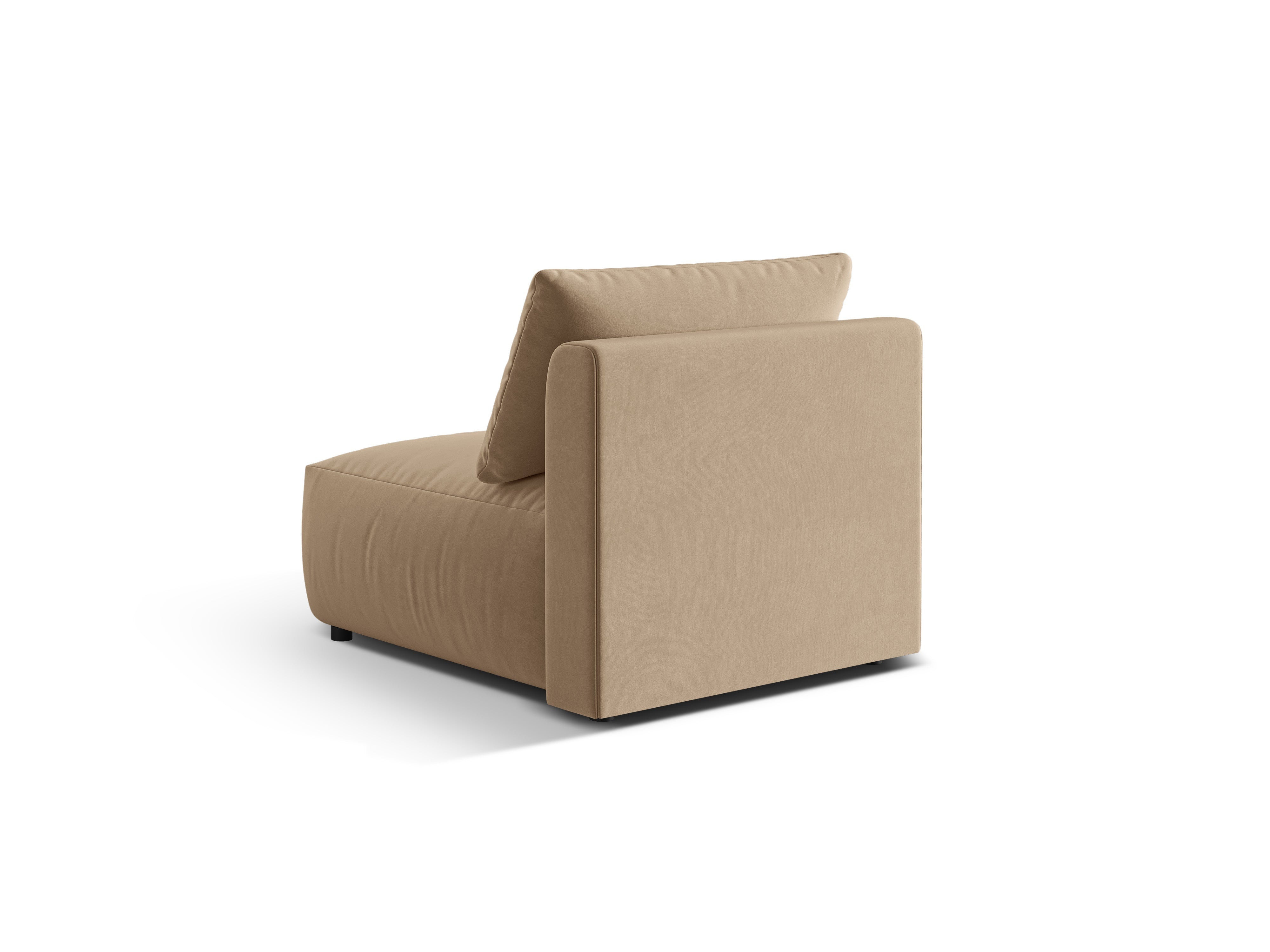 Sofa modułowa aksamitna CHRIS - element środkowy piaskowy