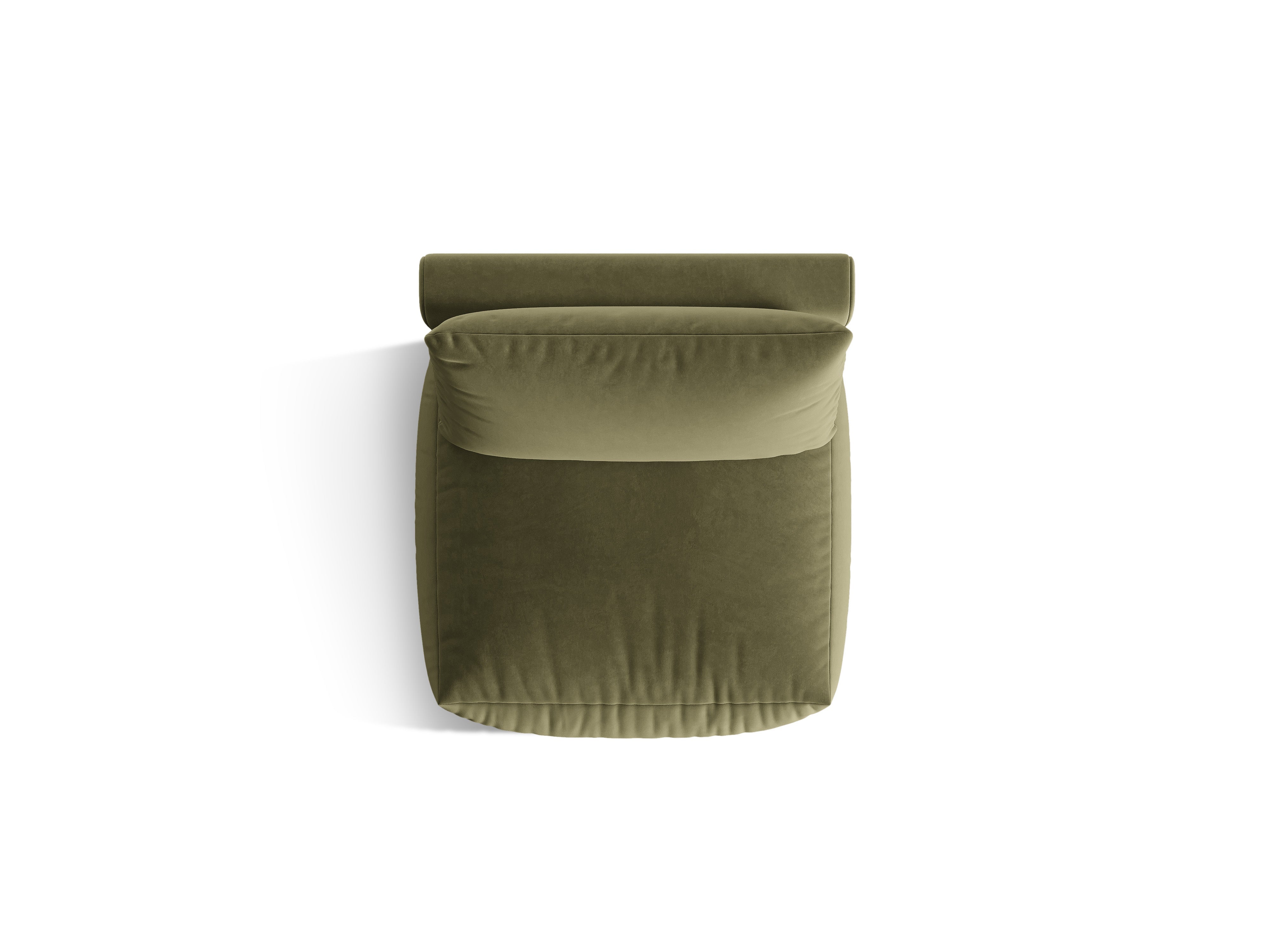 Sofa modułowa aksamitna CHRIS - element środkowy jasnozielony