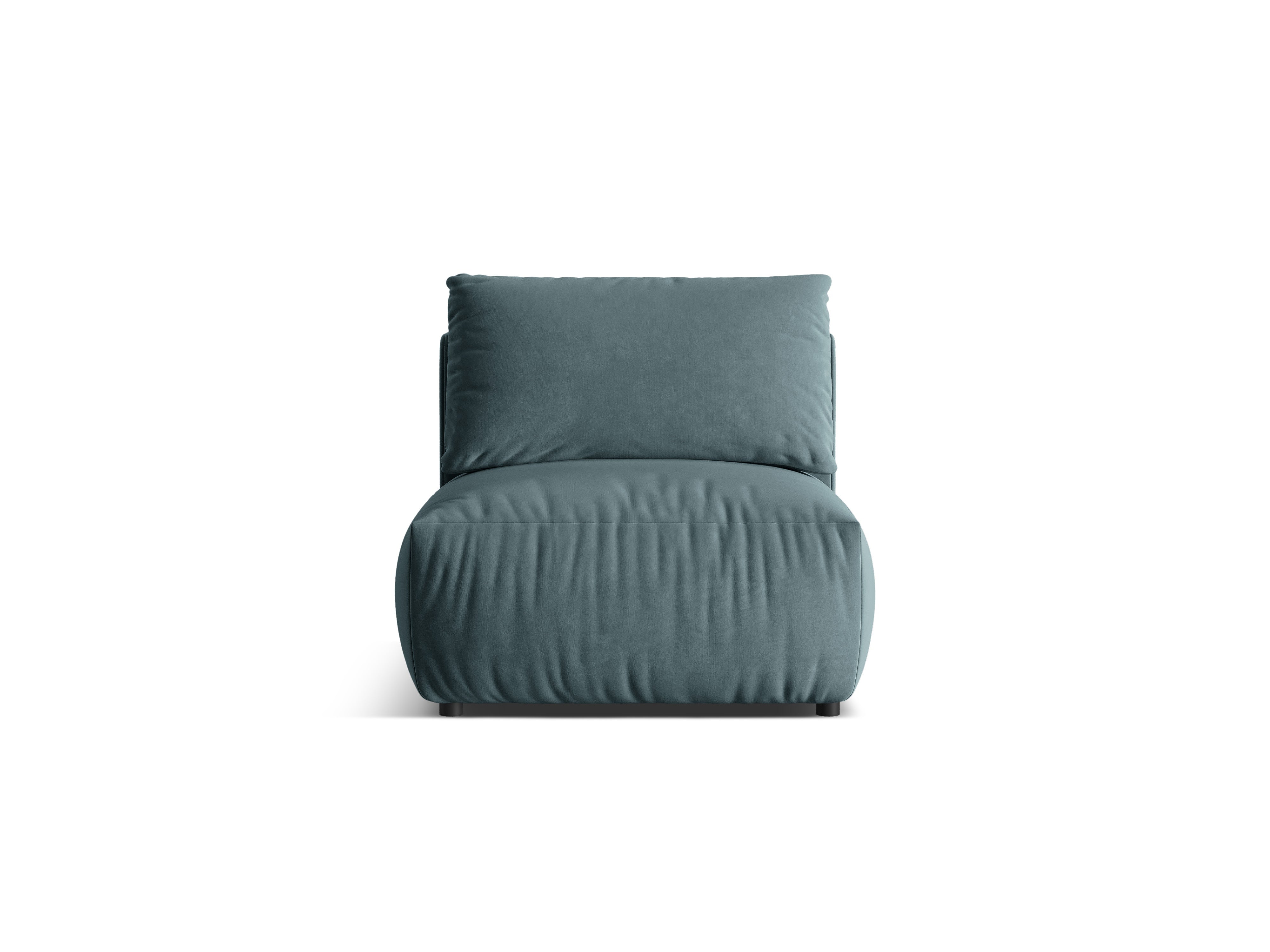 Sofa modułowa aksamitna CHRIS - element środkowy jasnoniebieski