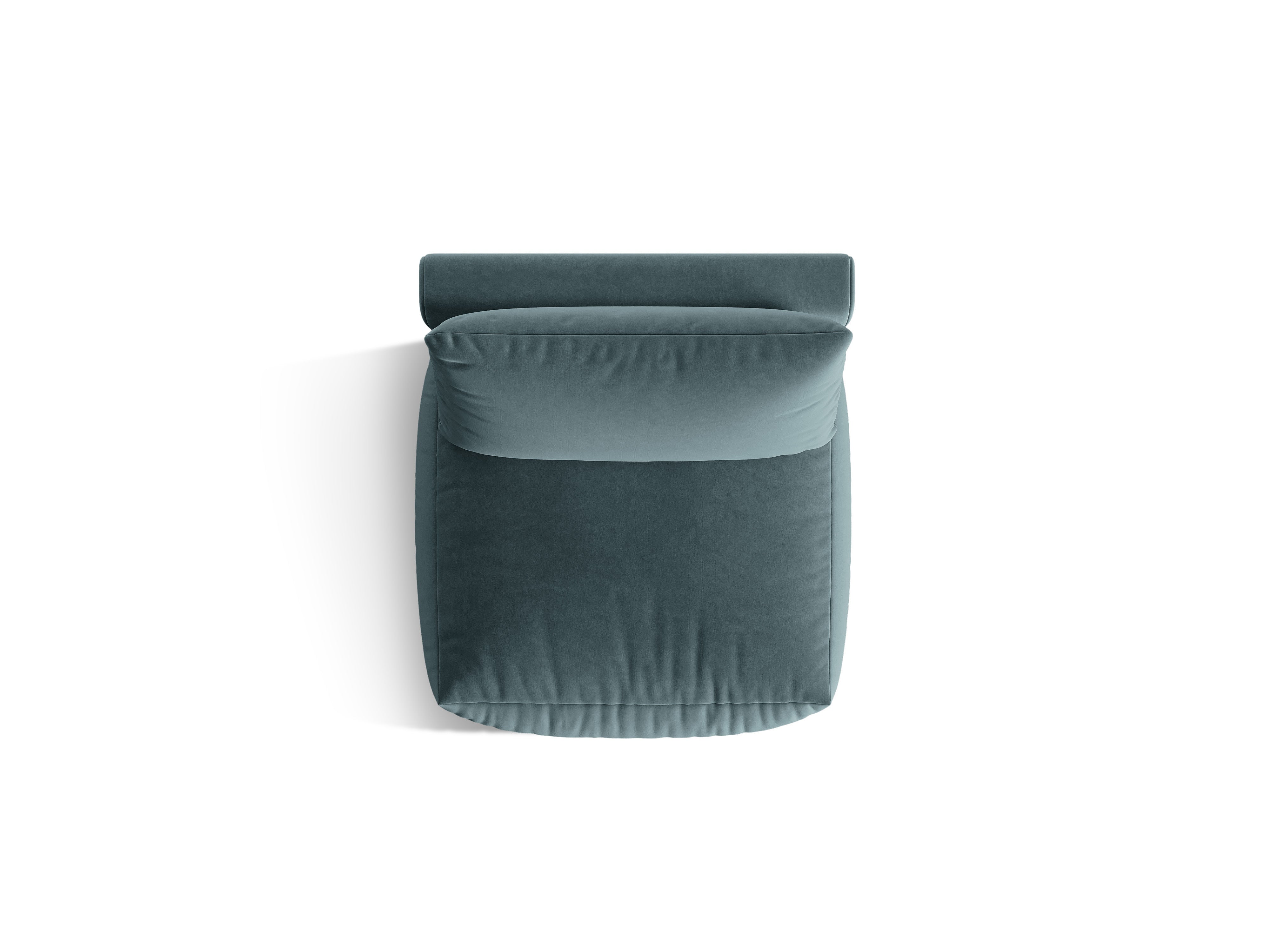 Sofa modułowa aksamitna CHRIS - element środkowy jasnoniebieski