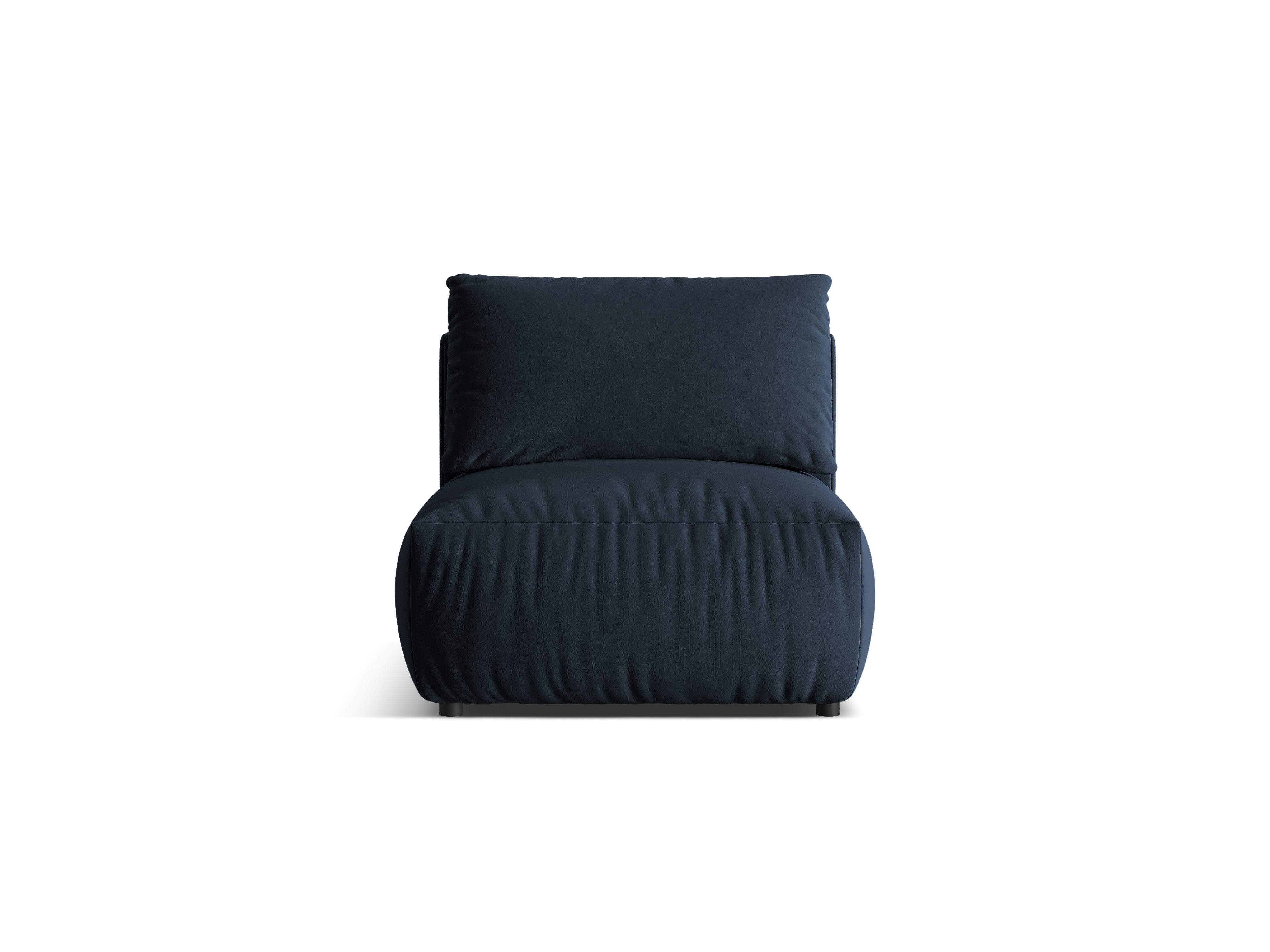Sofa modułowa aksamitna CHRIS - element środkowy granat królewski