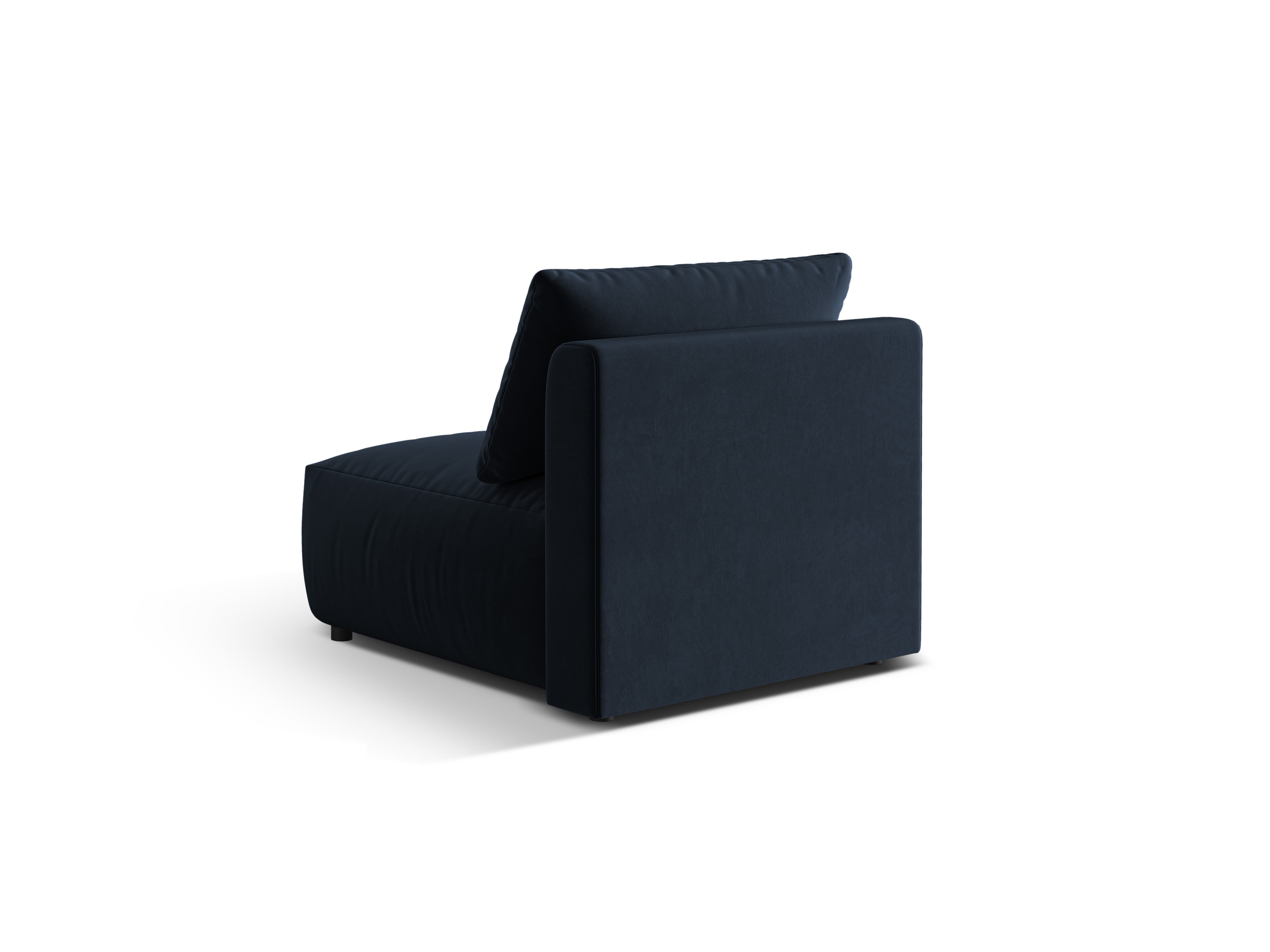 Sofa modułowa aksamitna CHRIS - element środkowy granat królewski