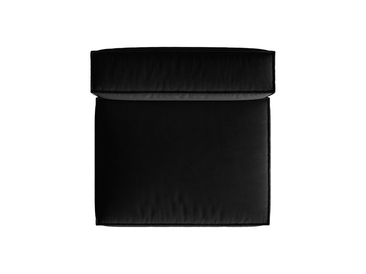 Moduł aksamitny 2-osobowy bez podłokietników NURIA czarny – detal tkaniny