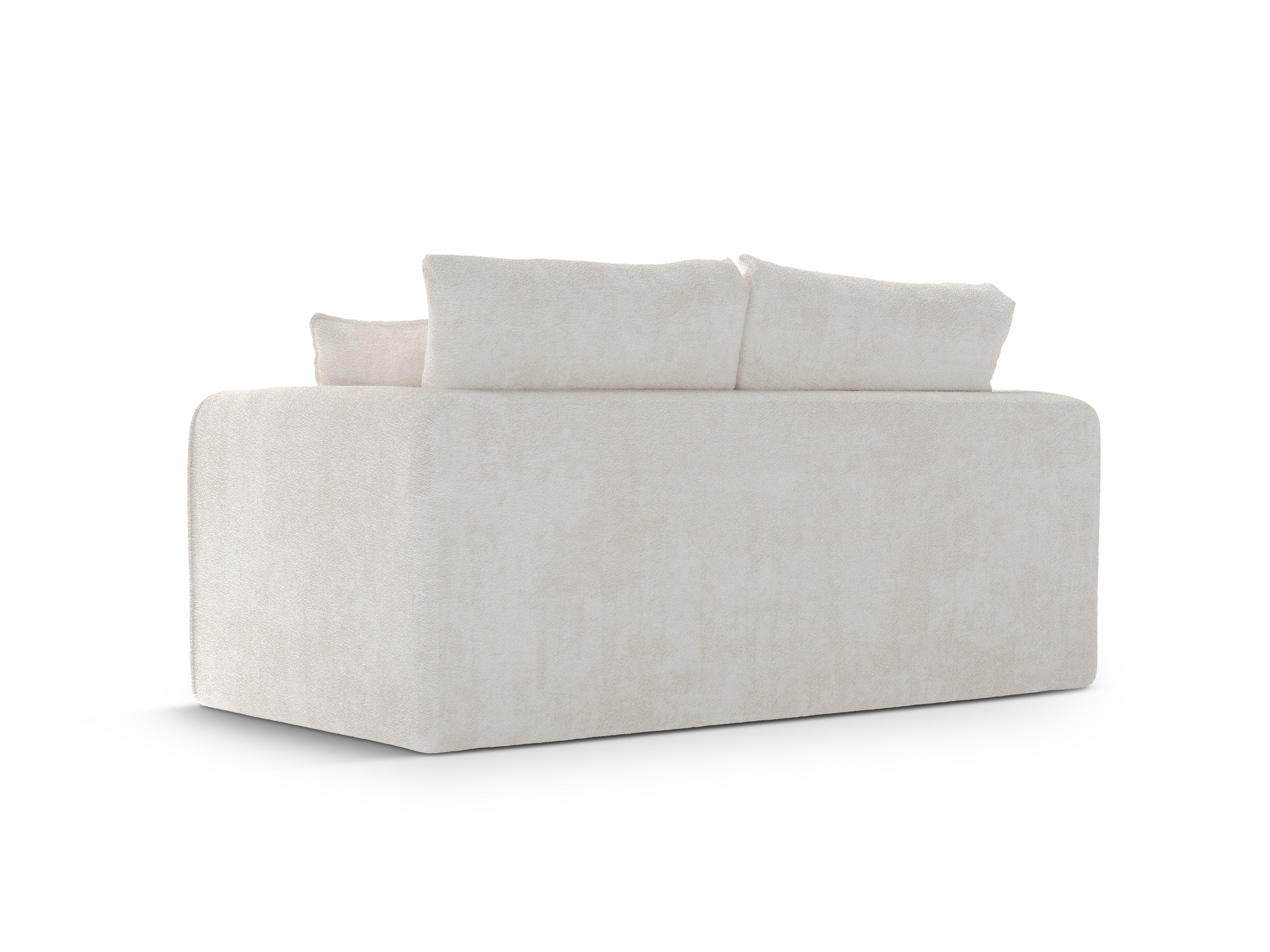 Sofa 2-Sitzer mit Schlaffunktion LIDO hellbeige Boucle