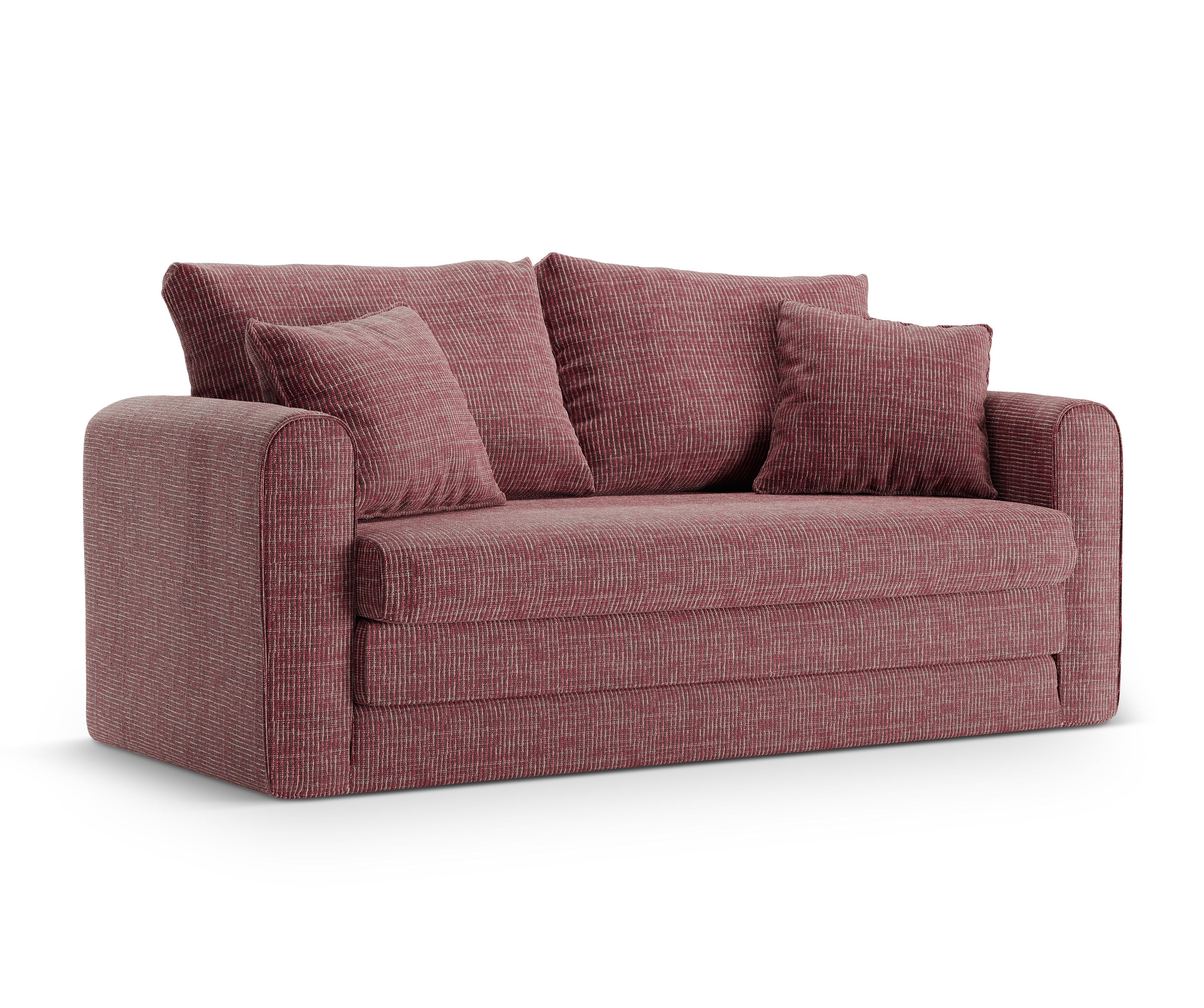 Sofa 2-osobowa z funkcją spania LIDO czerwony melanż